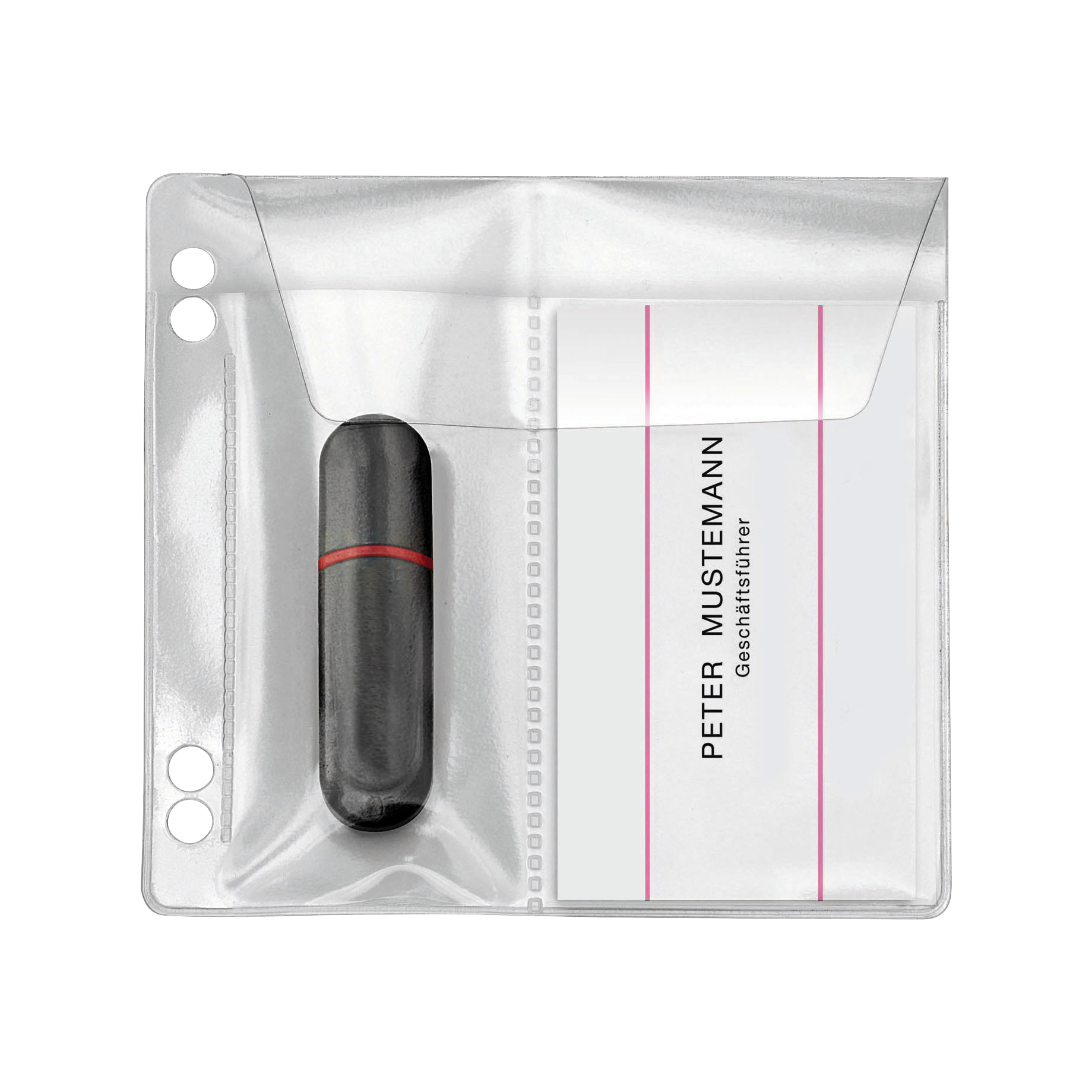 USB-Stick-Hülle, zum Abheften
