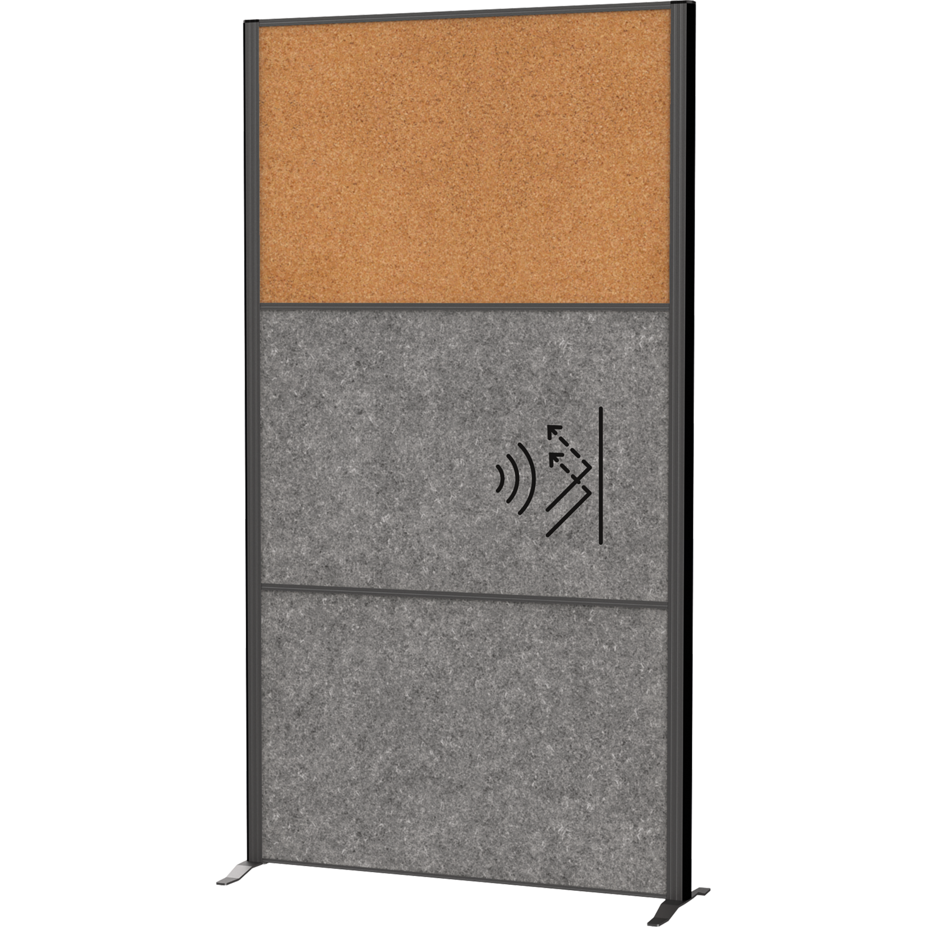 Stellwandsystem MAULconnecto, 1x Kork, 2x Akustik