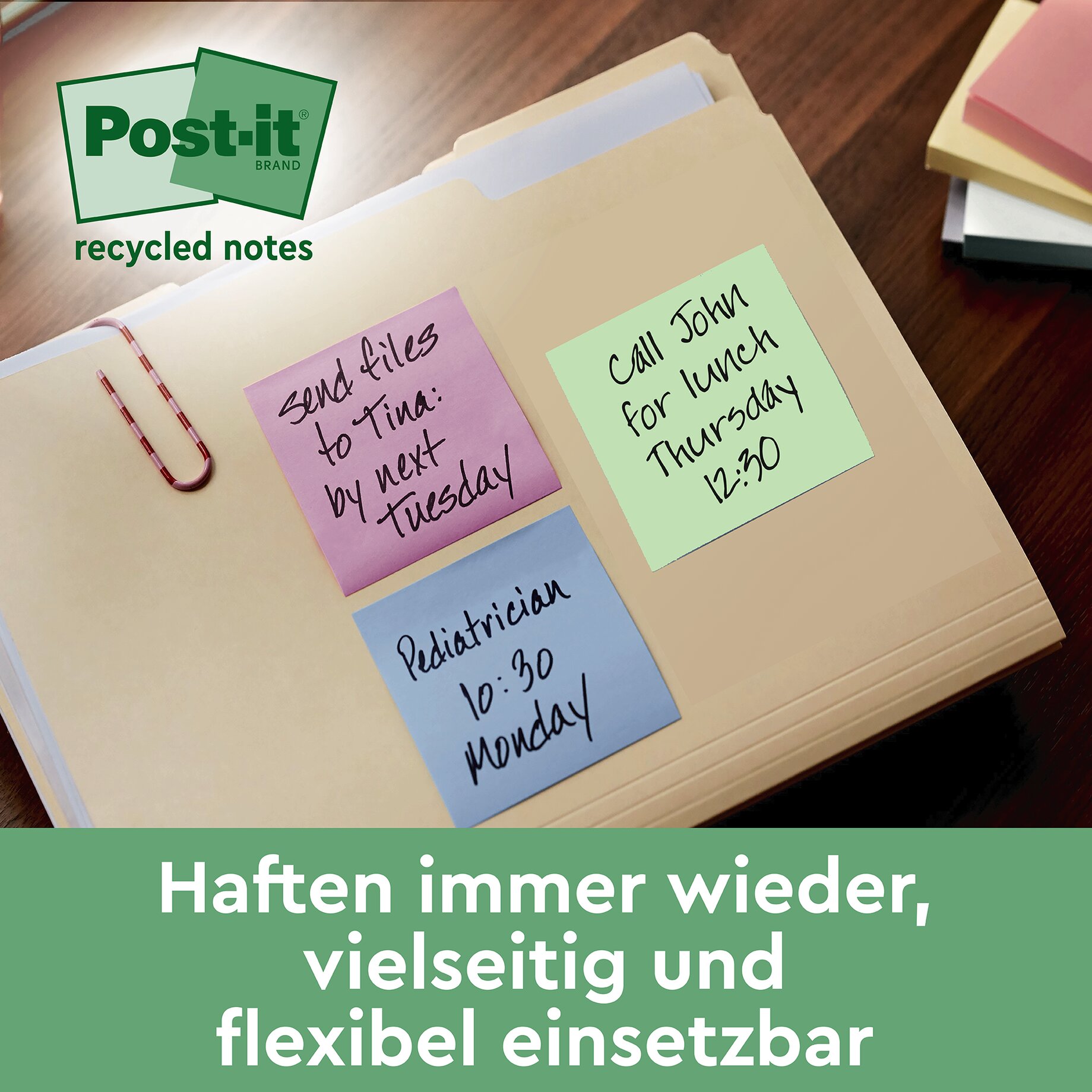 Super Sticky Recycling Notes, liniert