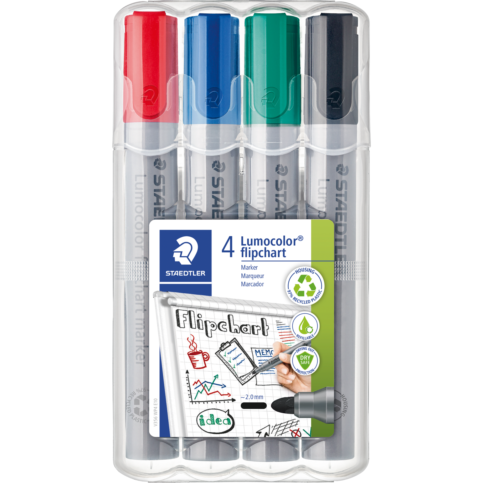 Lumocolor® Flipchartmarker 356, Rundspitze