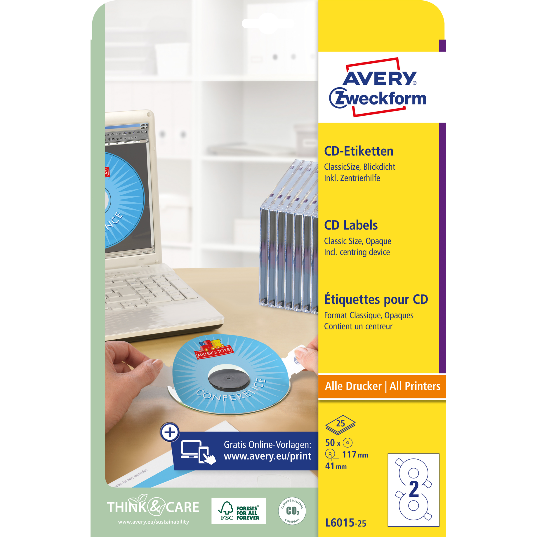 CD-Etiketten ClassicSize