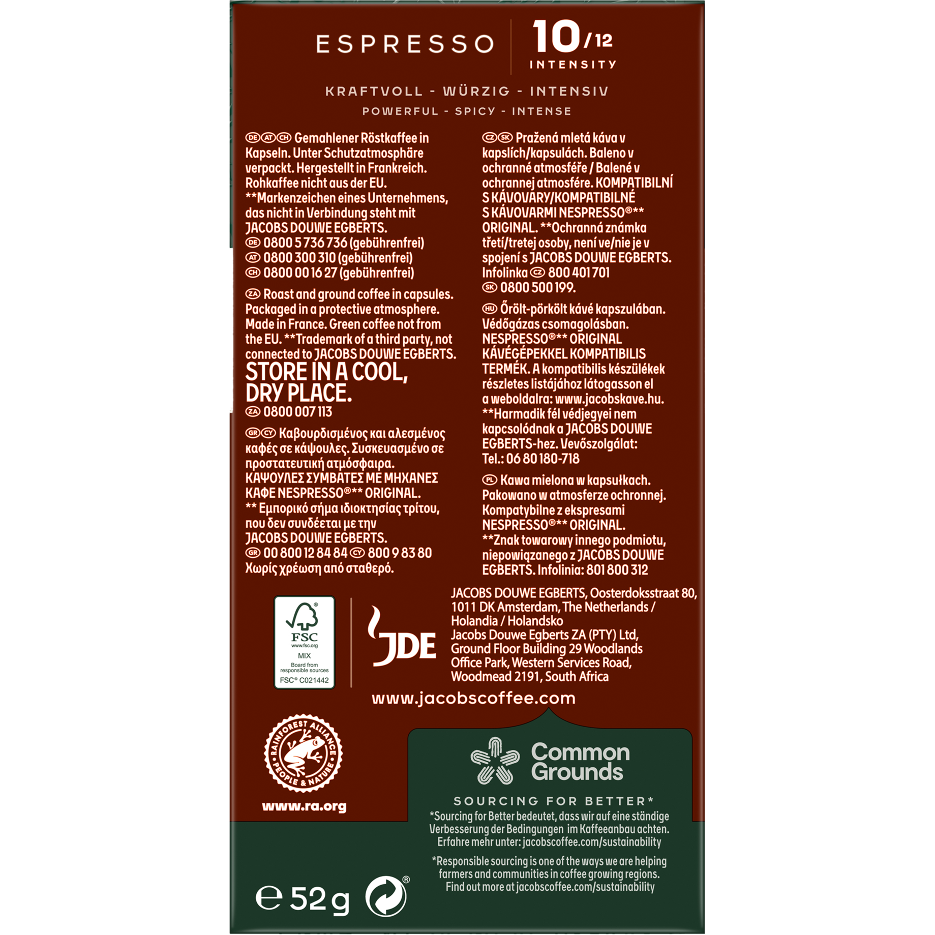 Kaffeekapsel Espresso Intenso 10