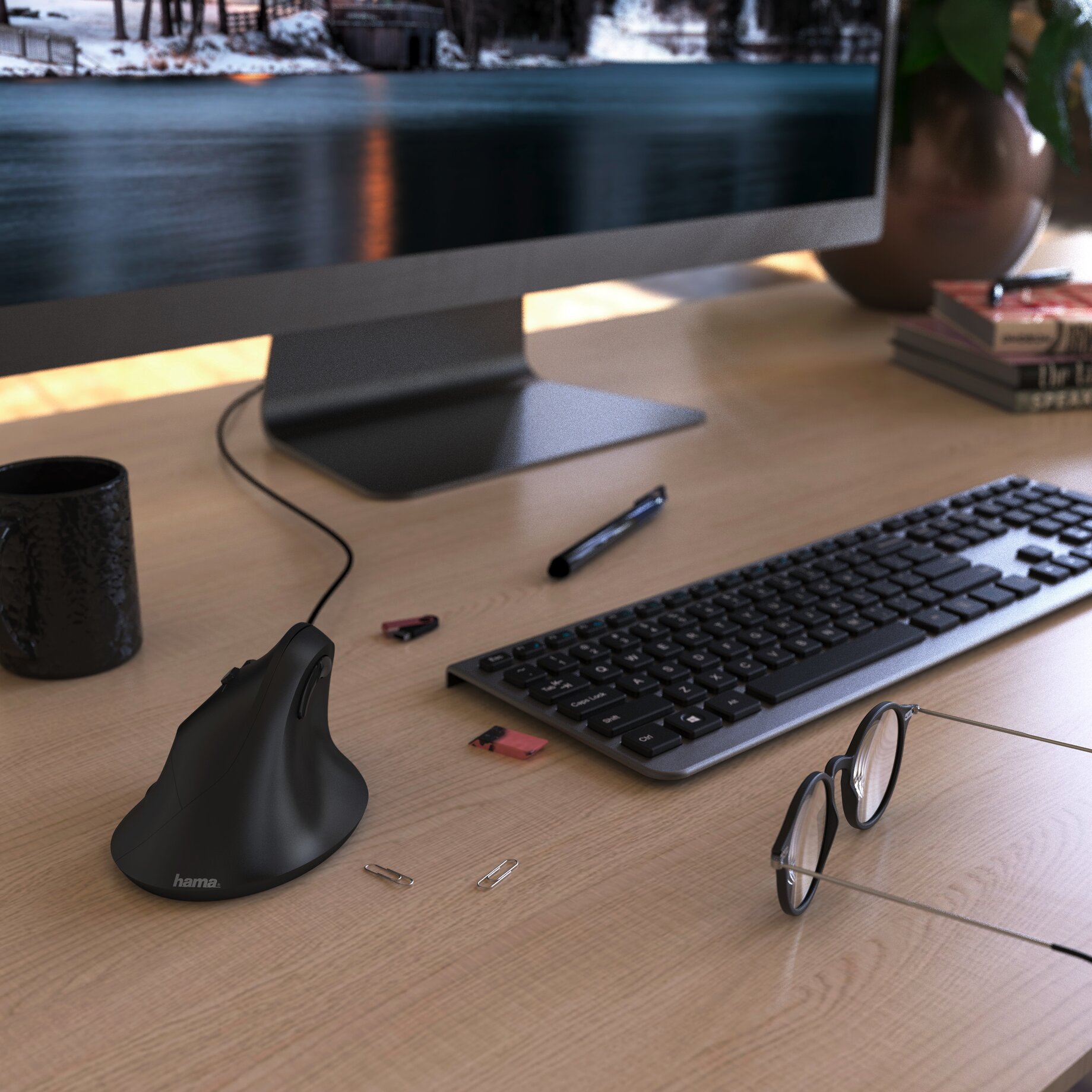 Vertikale, ergonomische Maus EMC-500