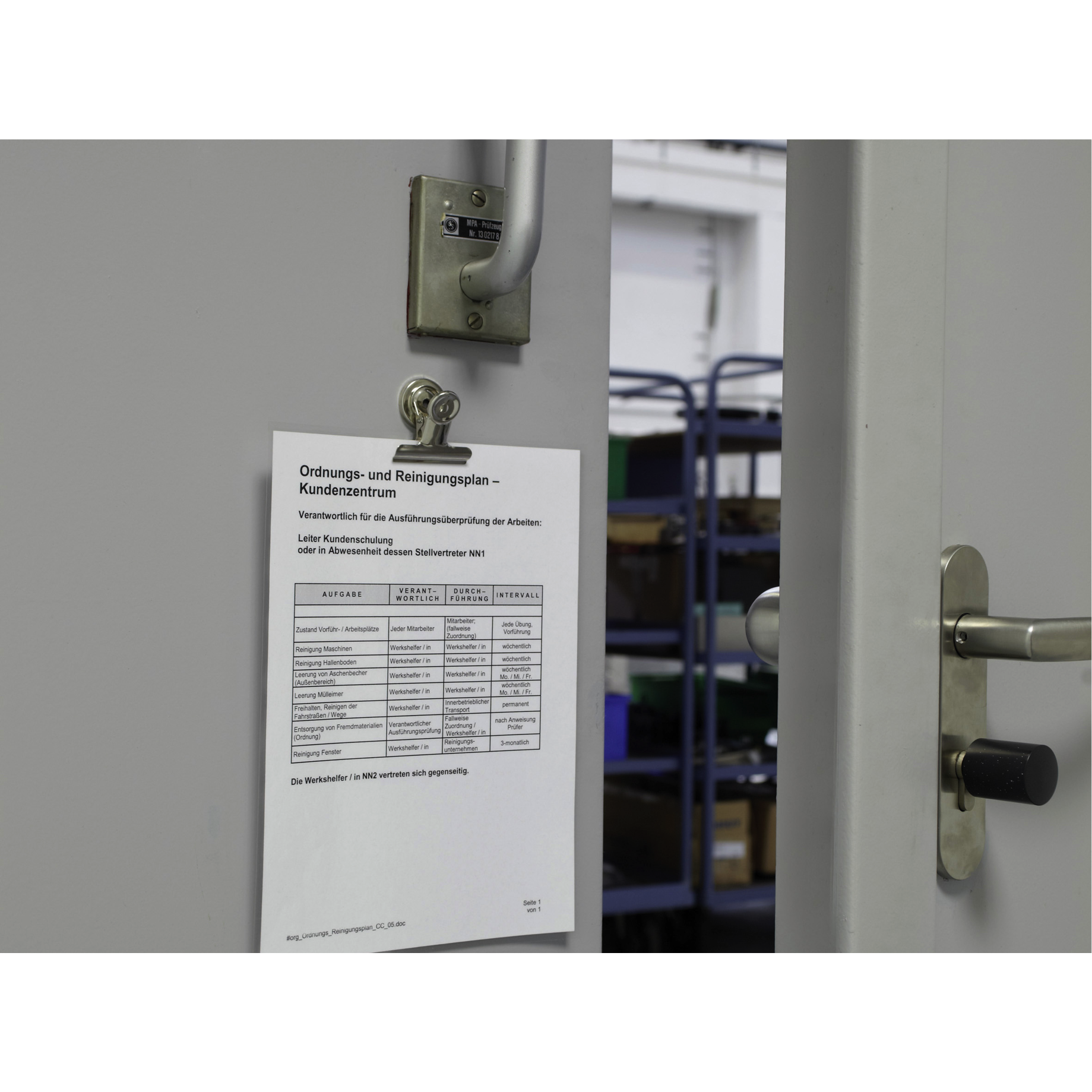 Brief-Klemmer mit Magnet