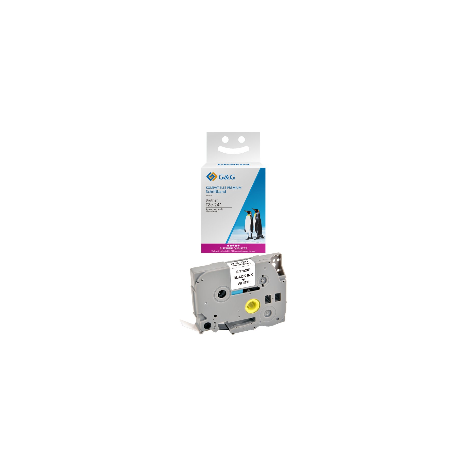 Schriftbandkassette TZe für BROTHER