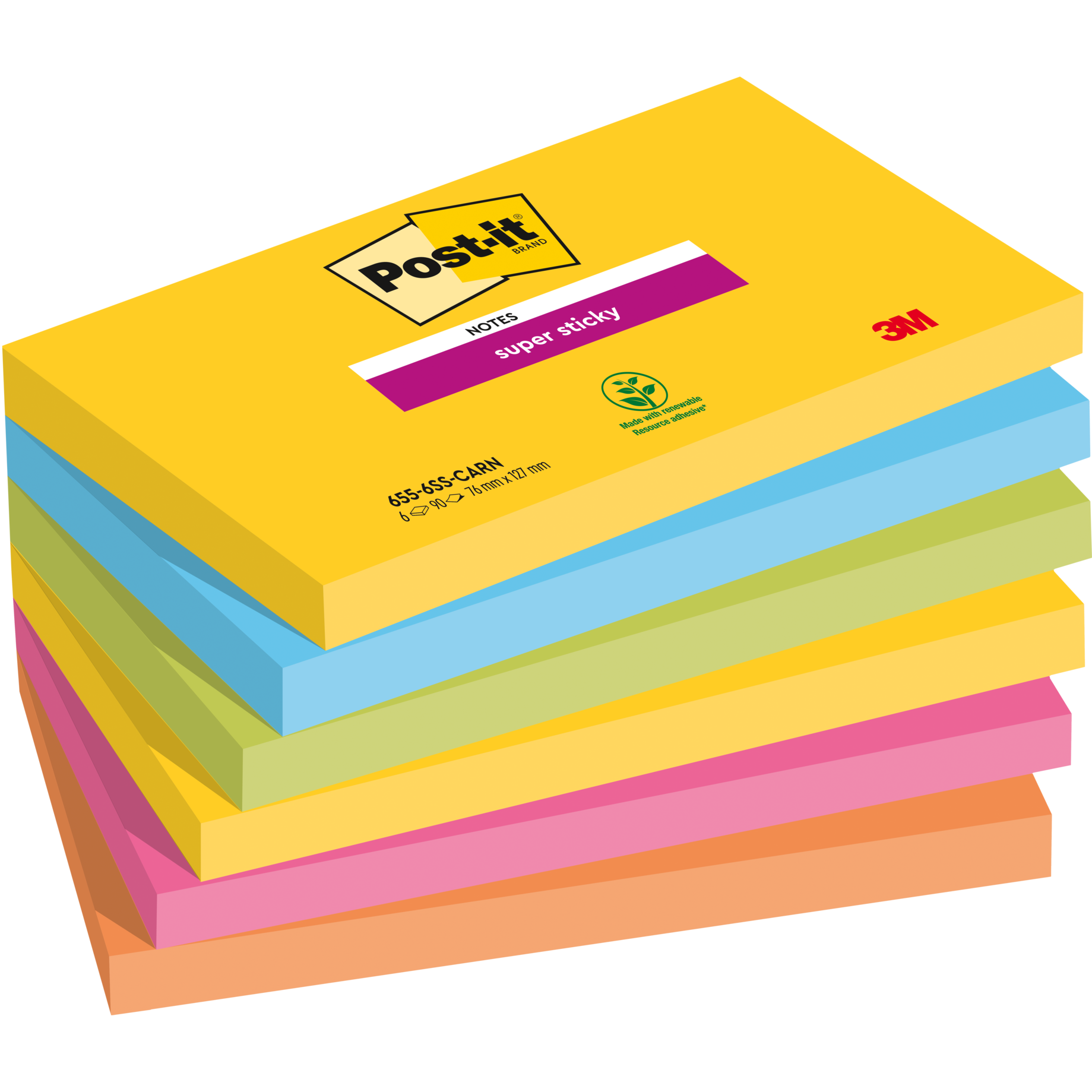 Post-it® Super Sticky Notes Carnival Collection