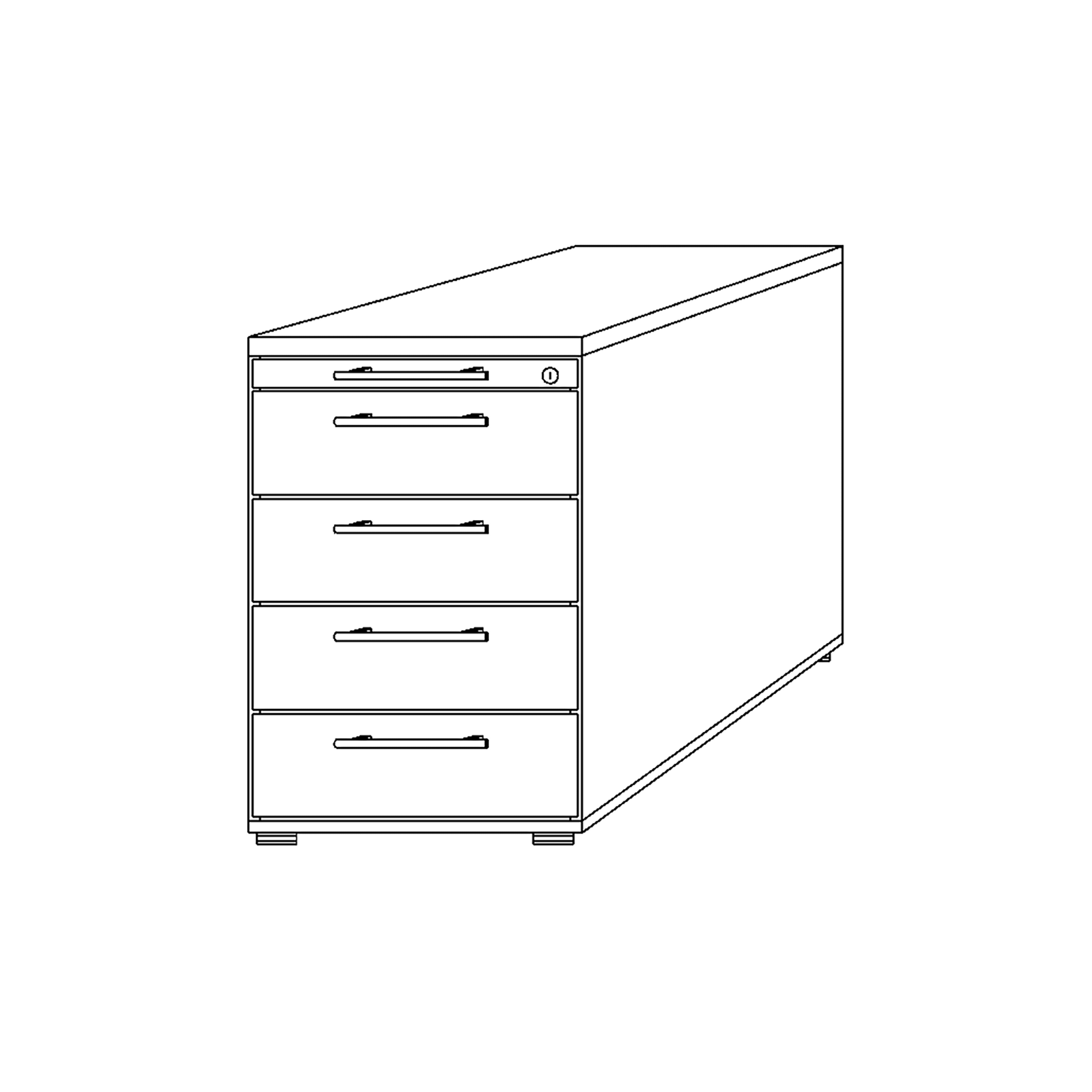 Standcontainer mit Hängeregistratur