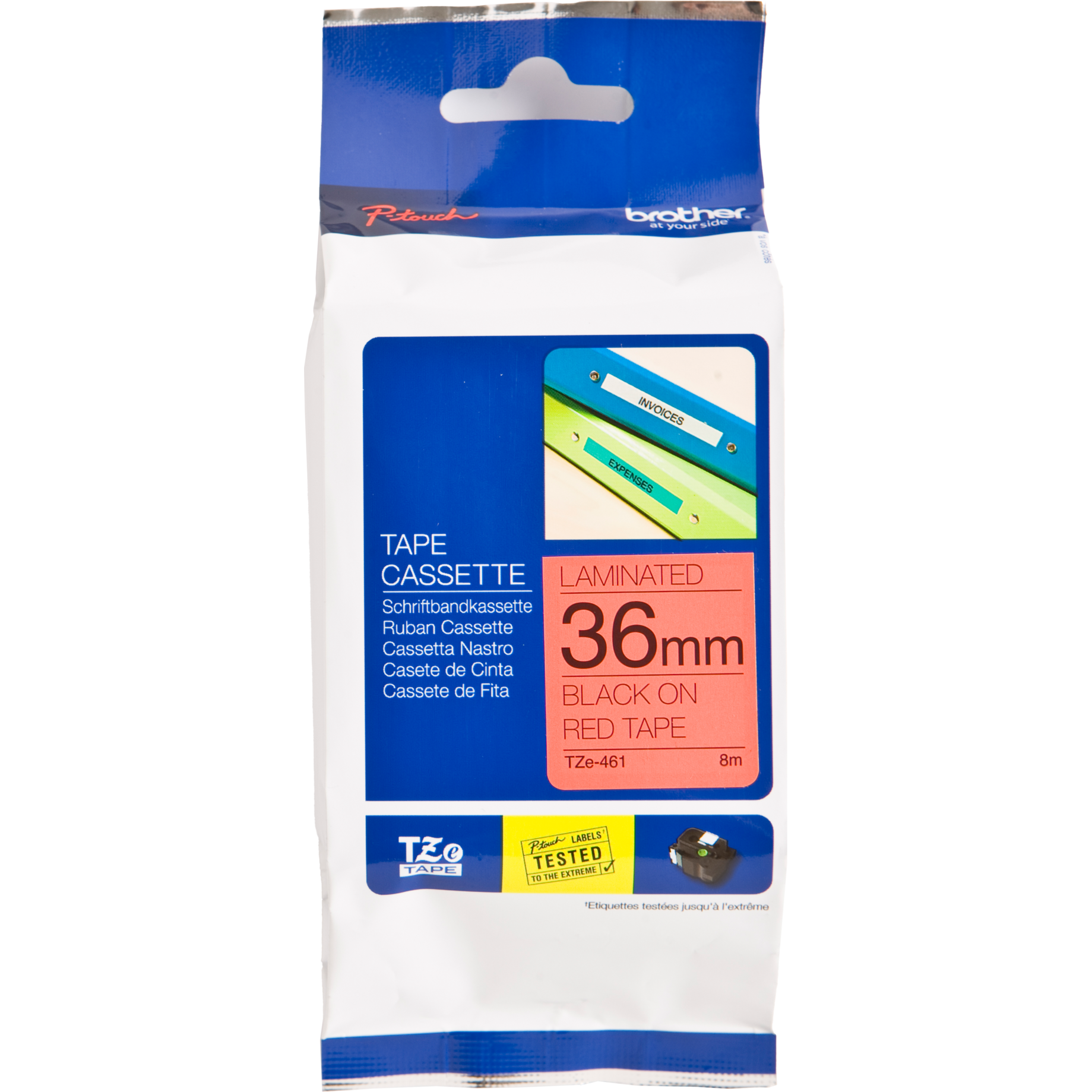 TZe-Schriftbandkassette für P-touch, laminiert TZe-Schriftbandkassette für P-touch, laminiert