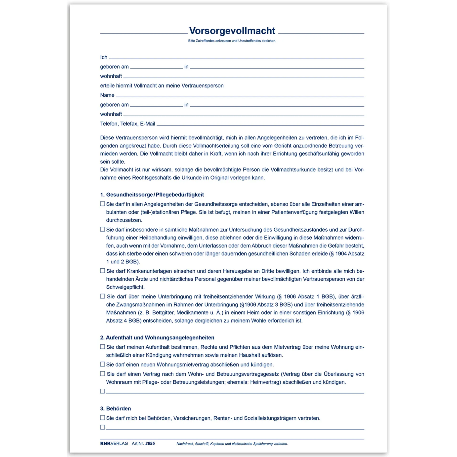 Patientenverfügung im C5 Umschlag