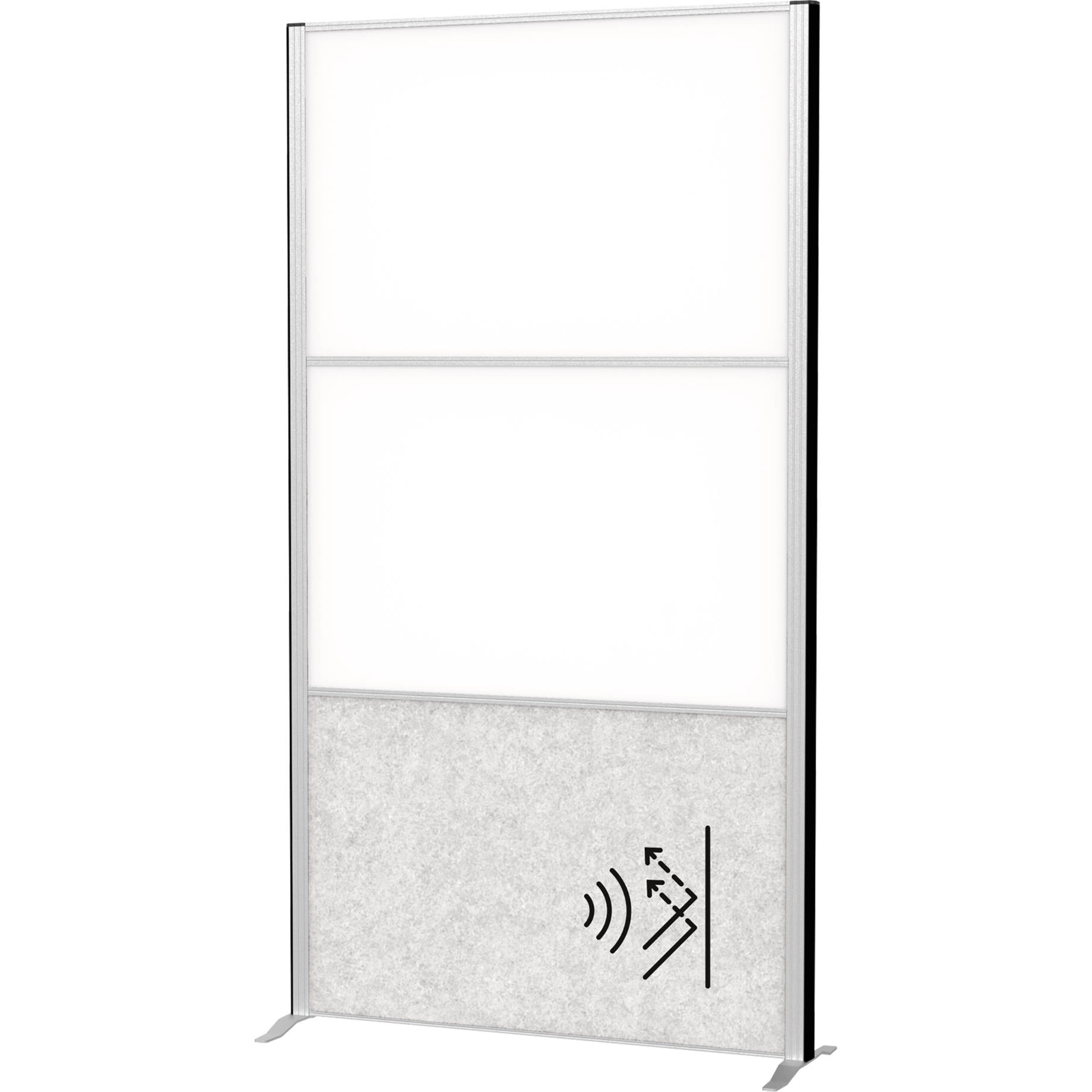 Stellwandsystem MAULconnecto, 2x Whiteboard, 1x Akustik