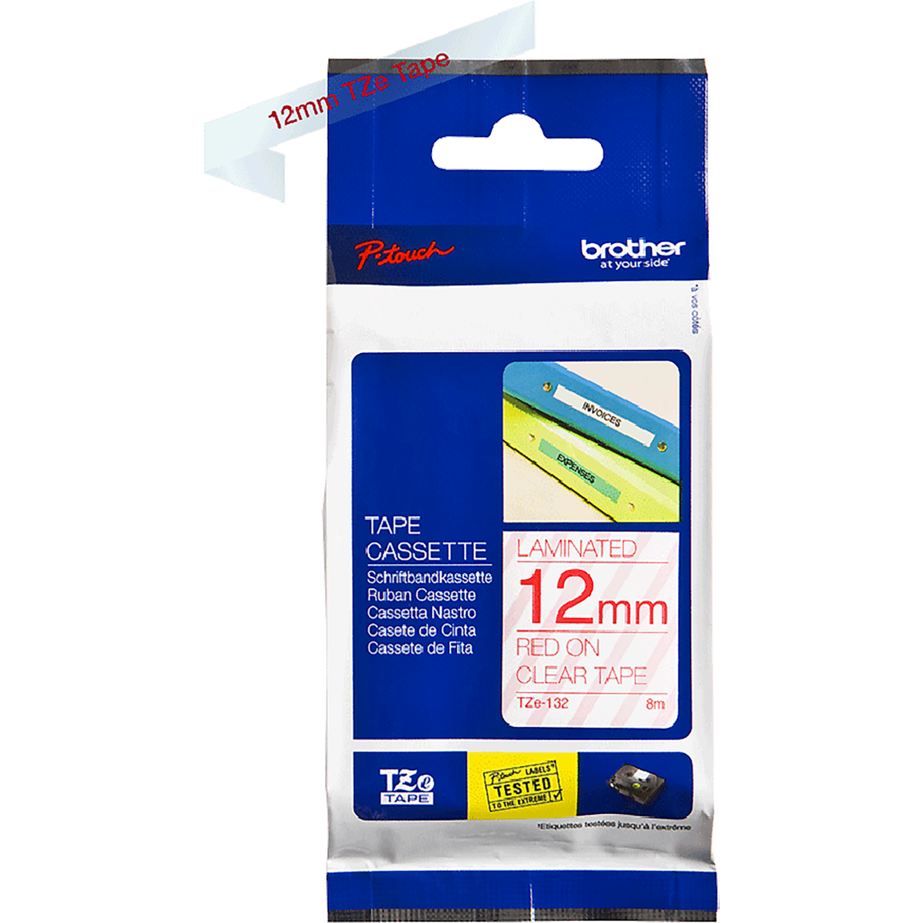 TZe-Schriftbandkassette für P-touch, laminiert