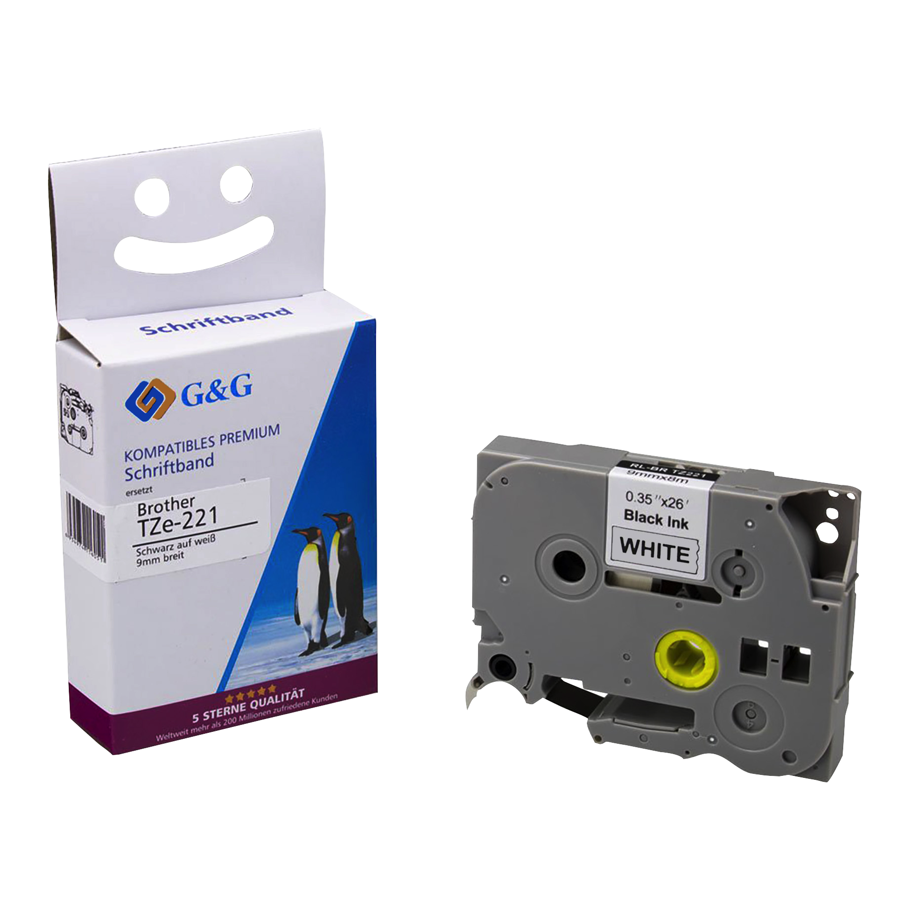 Schriftbandkassette TZe für BROTHER