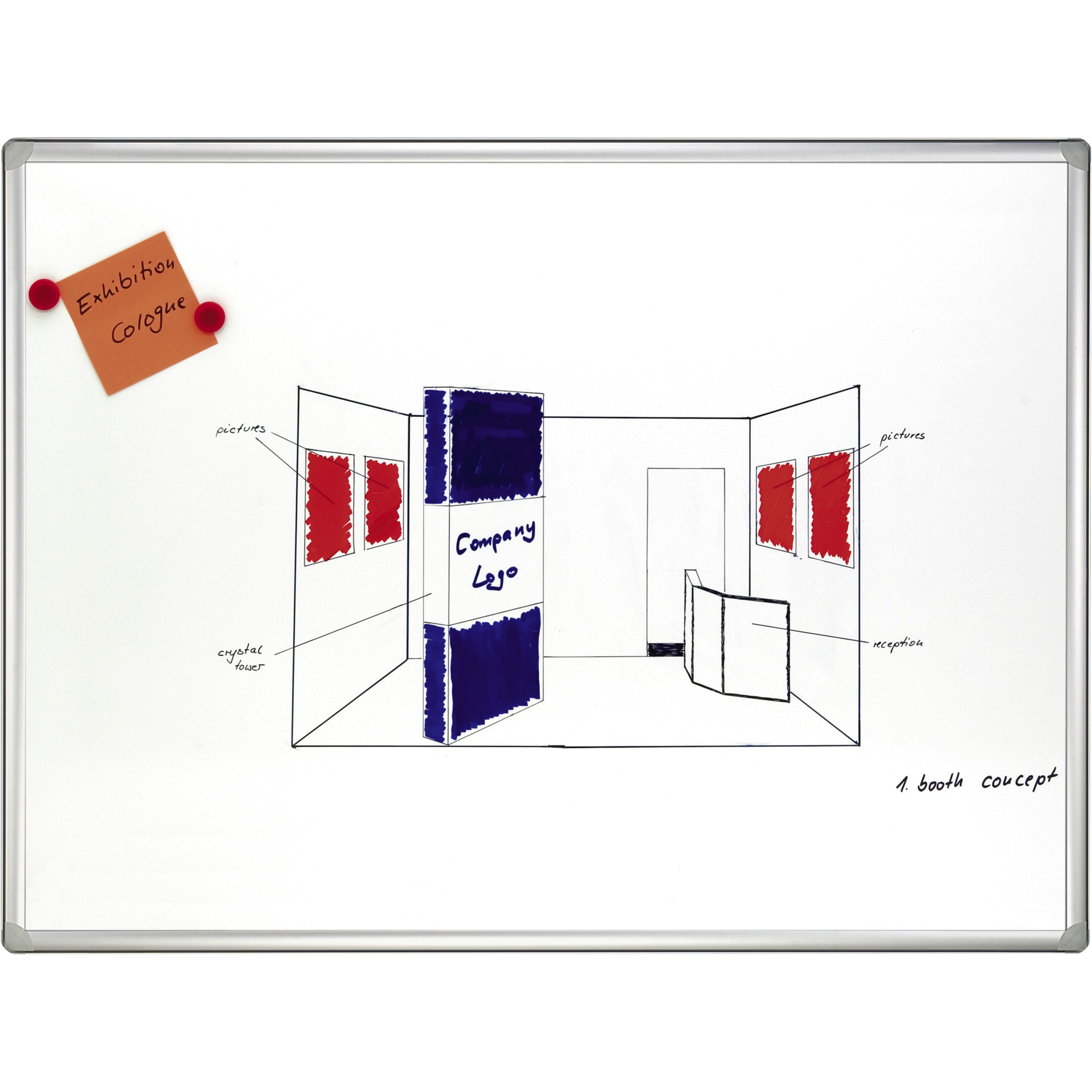 Magnethaftende Schreibtafel PRO