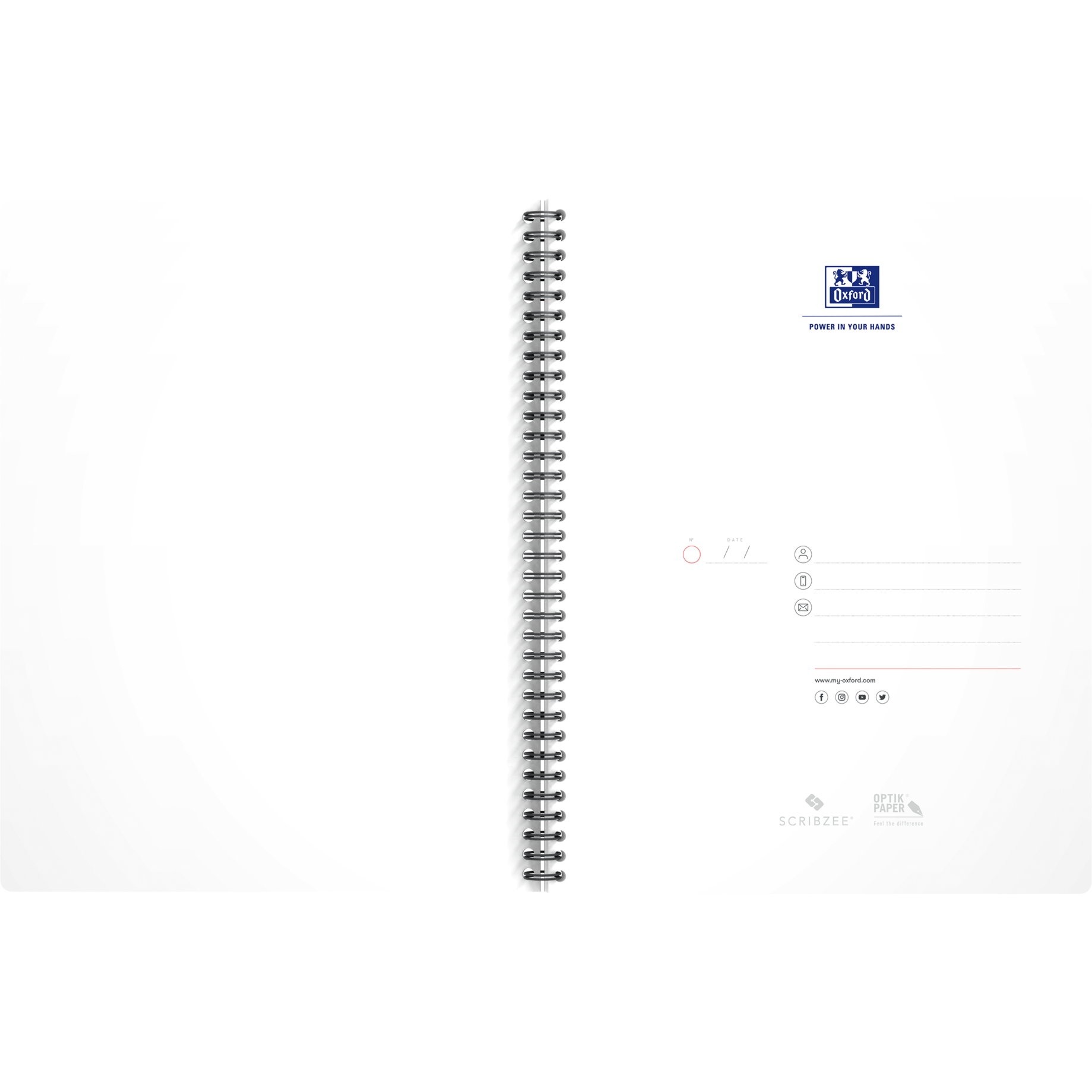 OFFICE Essentials COLLEGEBLOCK mit Lesezeichen-Lineal