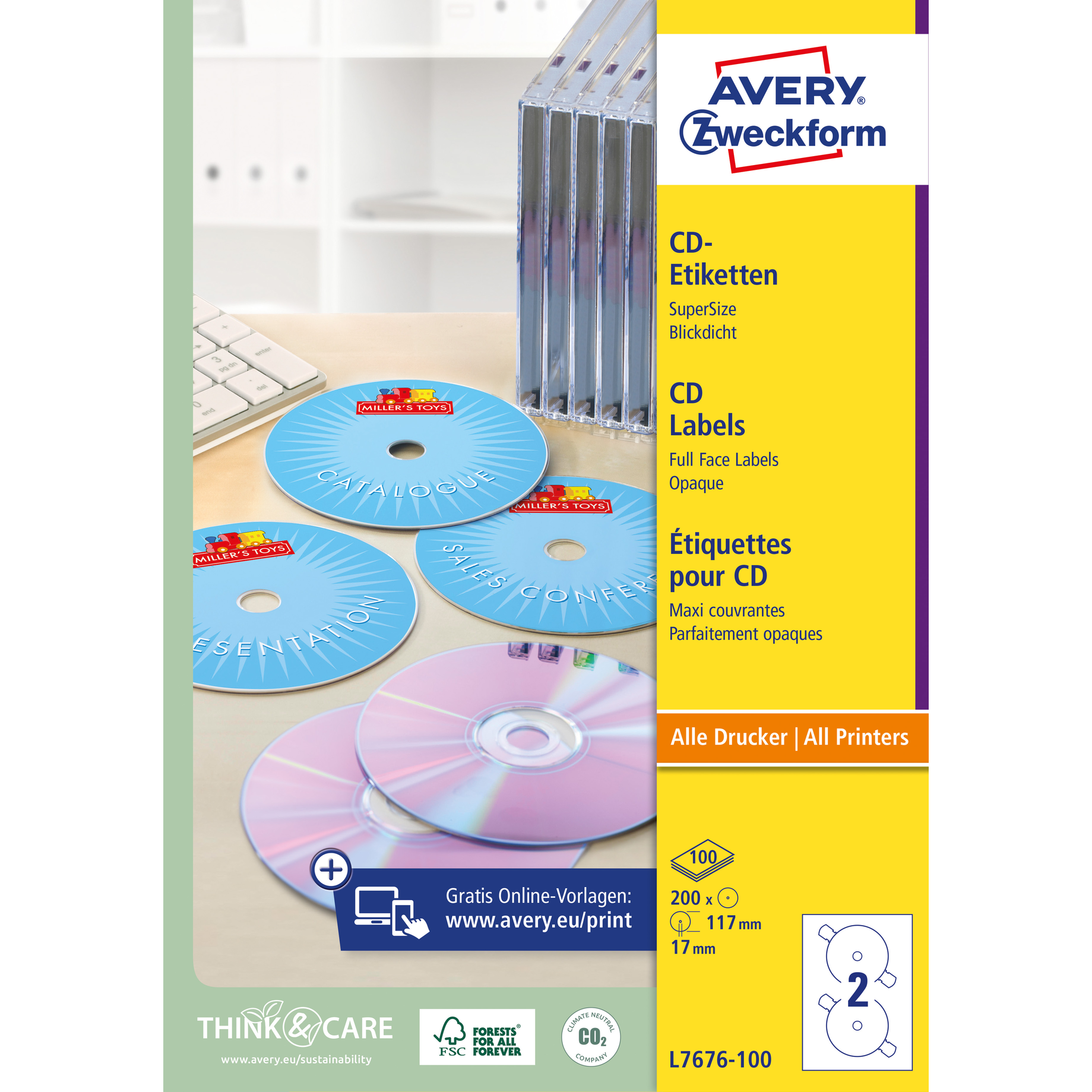 CD Etiketten SuperSize CD Etiketten SuperSize