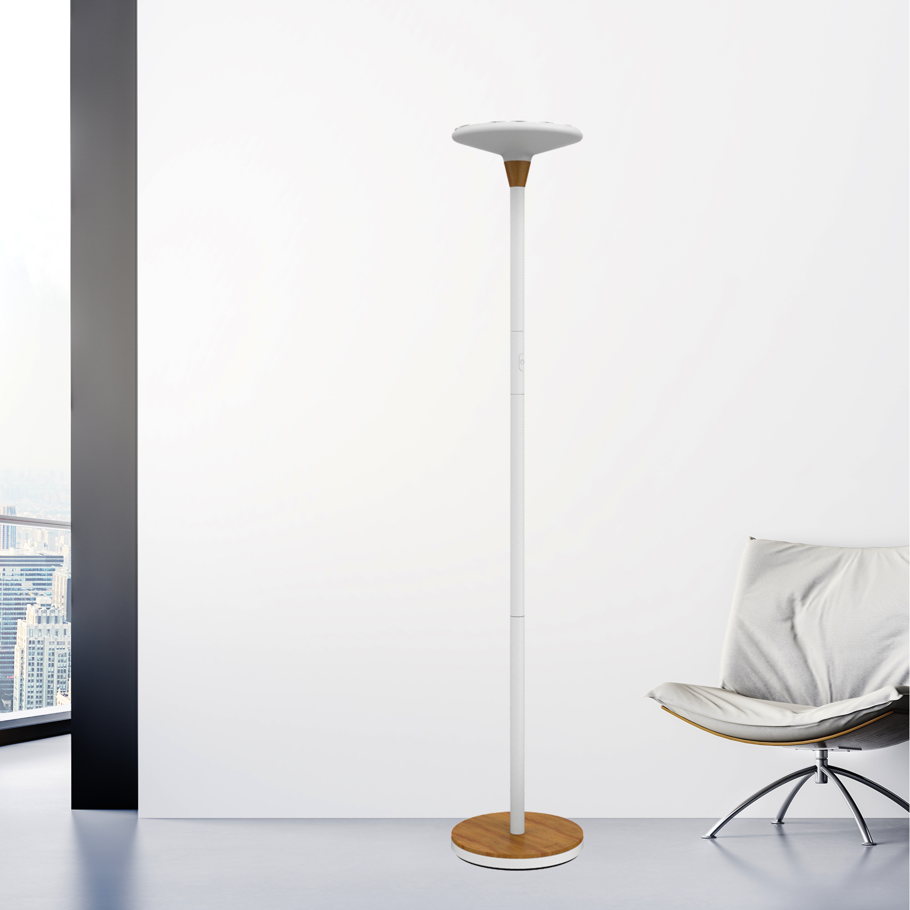 LED Deckenfluter BALY BAMBOO, dimmbar