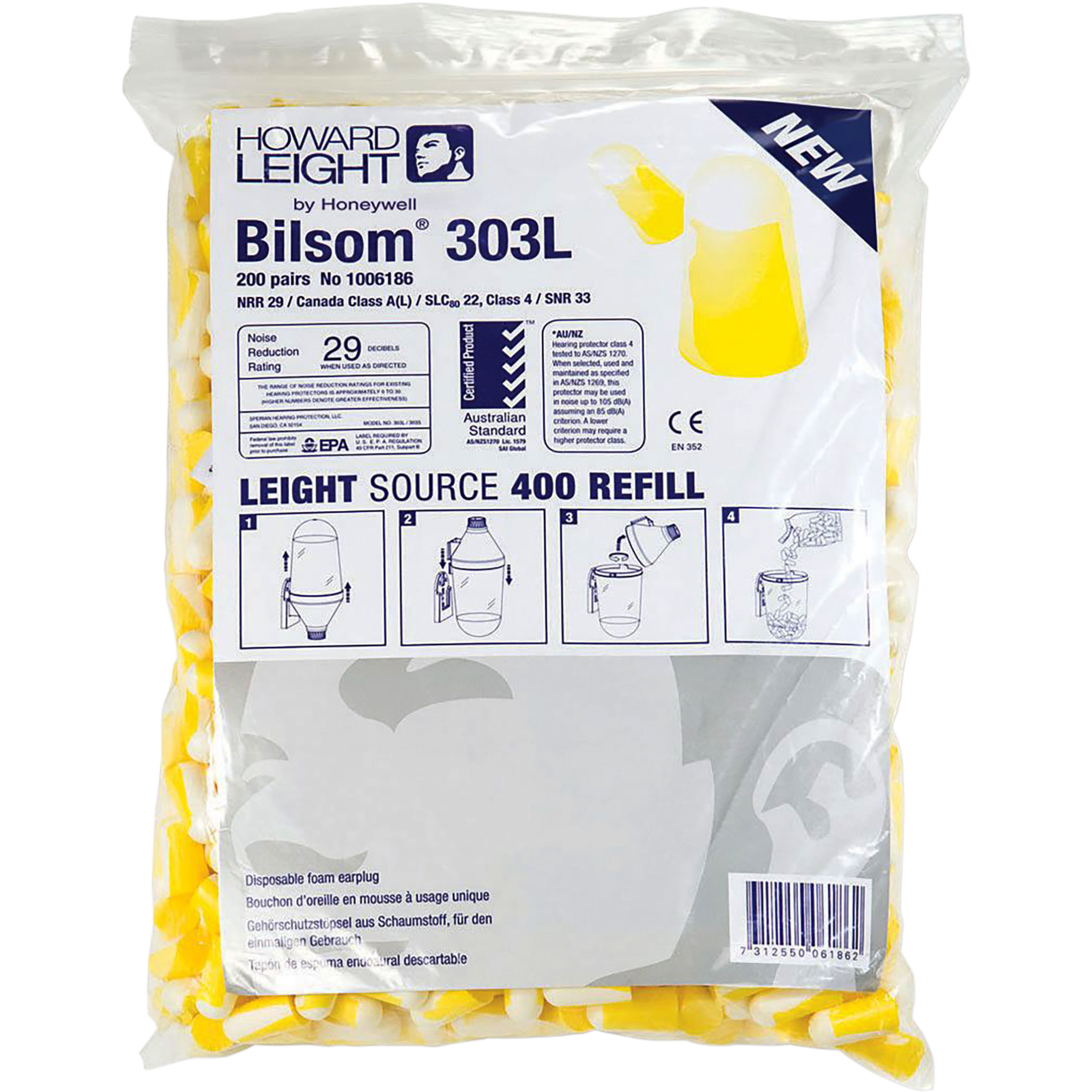 Nachfüllpackung Gehörschutzstöpsel Bilsom® 303