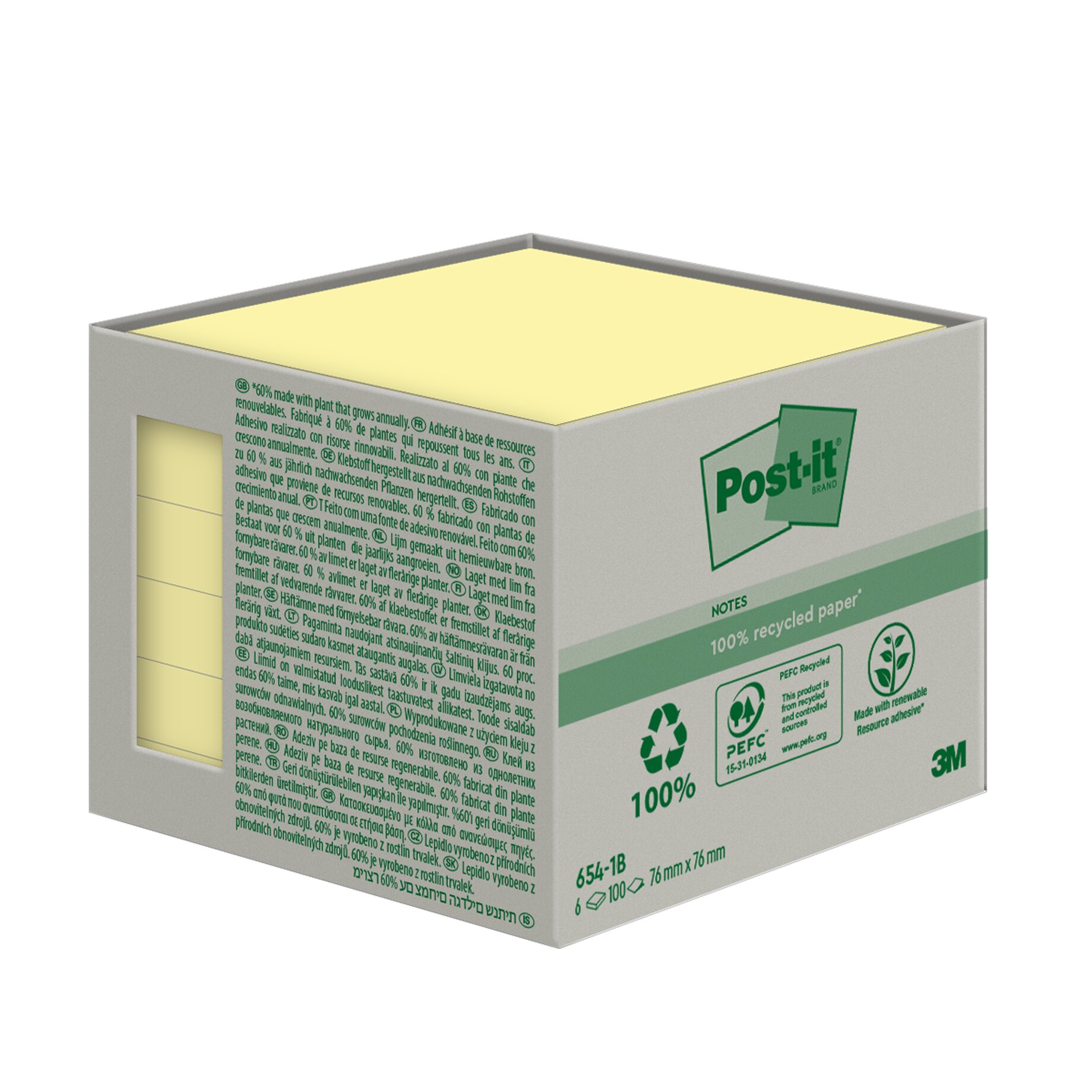 Post-it®  Recycling Notes, gelb