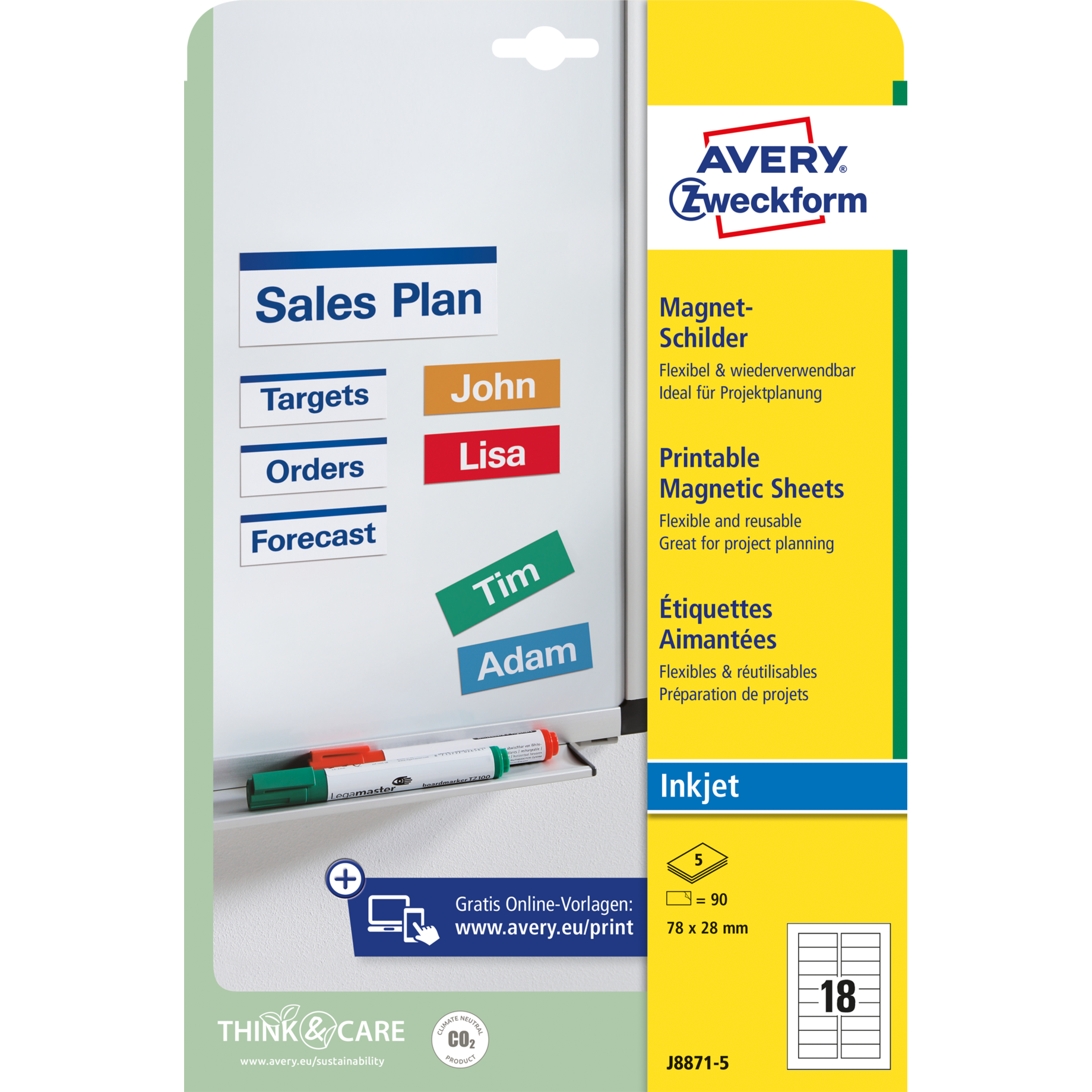 Magnet-Schilder für Inkjetdrucker
