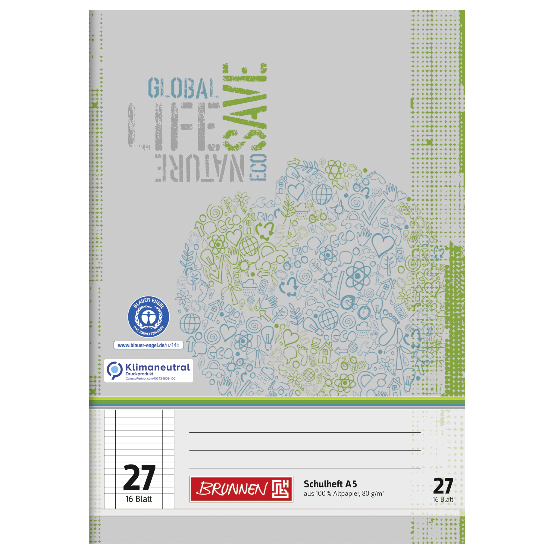 Schulheft Recyling