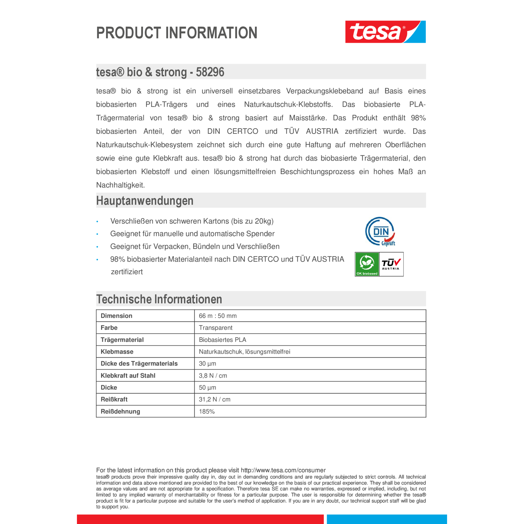 tesapack® Bio & Strong