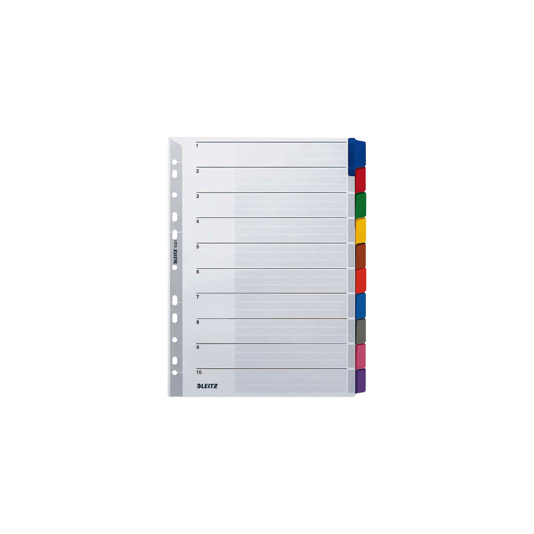 Blanko-Register aus Karton, farbige Tabe