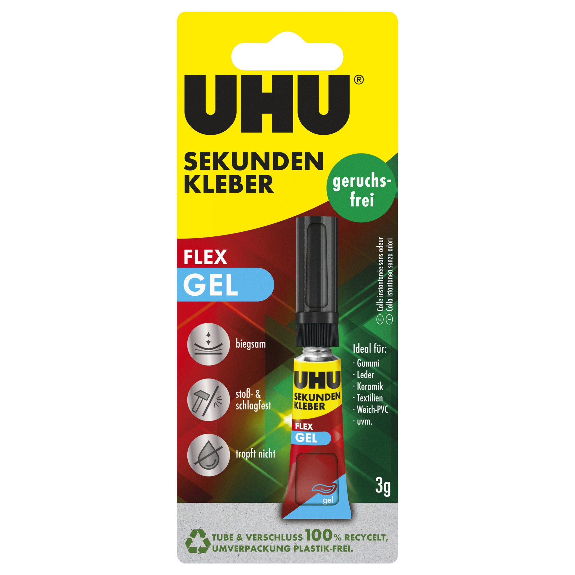 SEKUNDEN-ALLESKLEBER geruchsfrei SUPERFLEX GEL