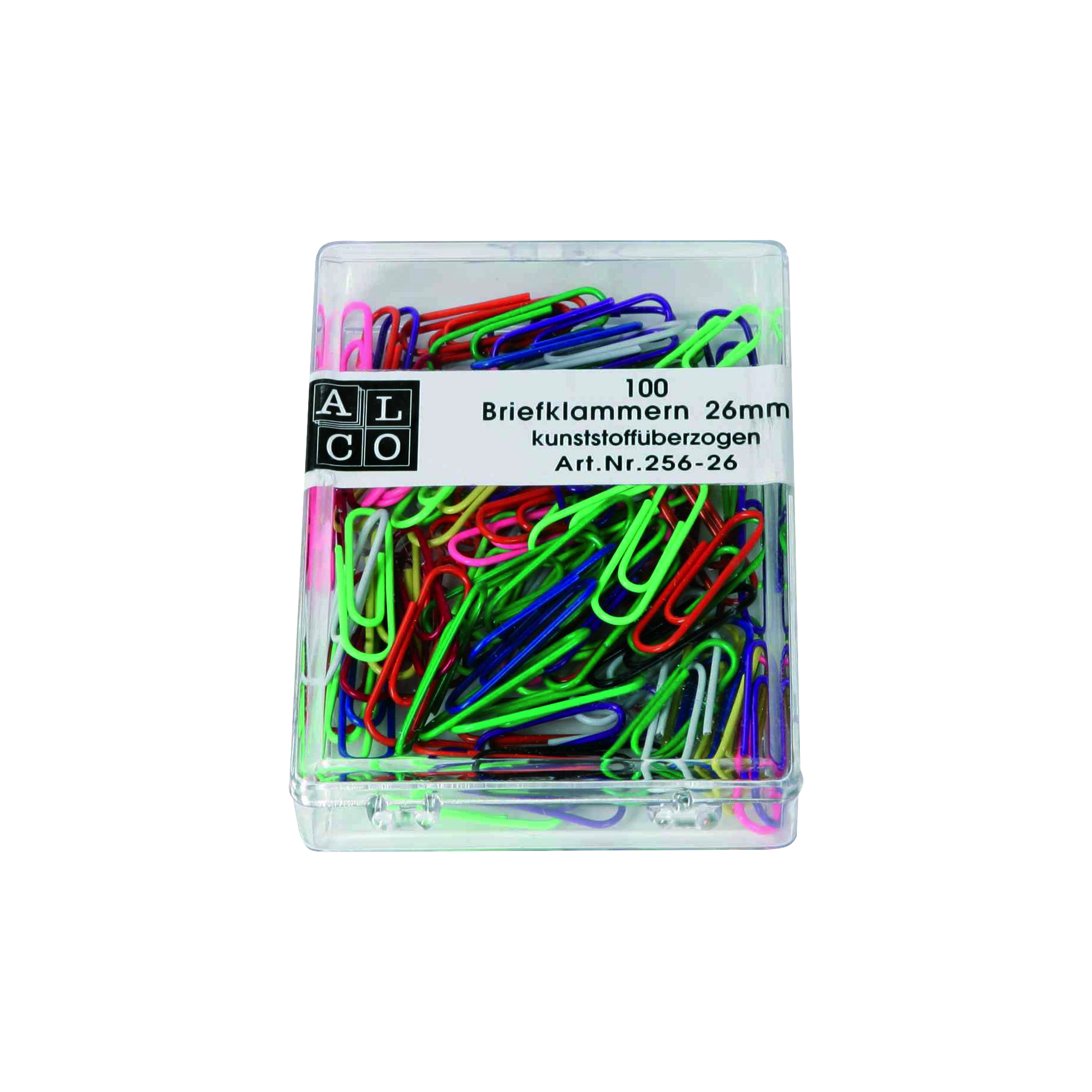Briefklammer, farbig überzogen
