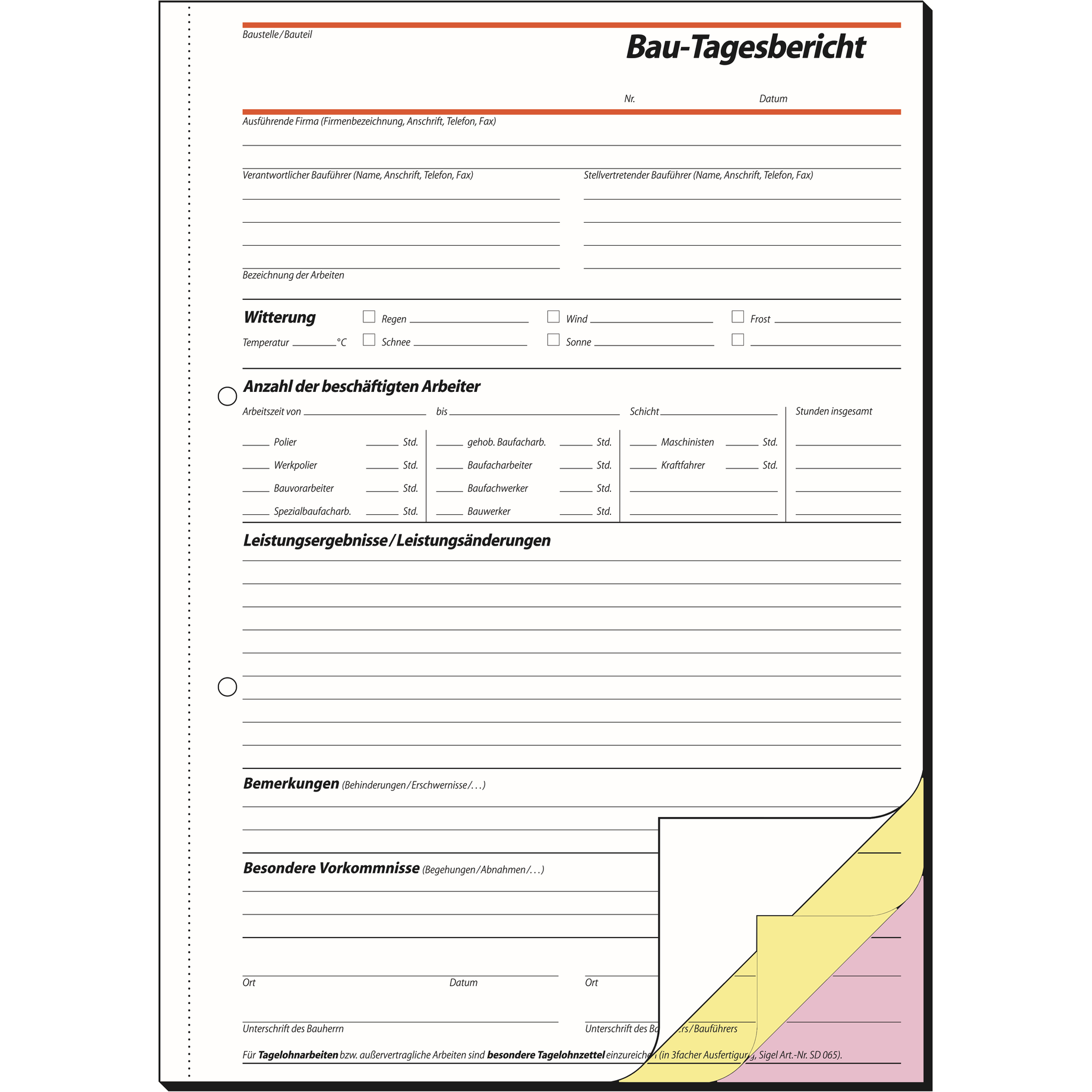 Bautagebuch