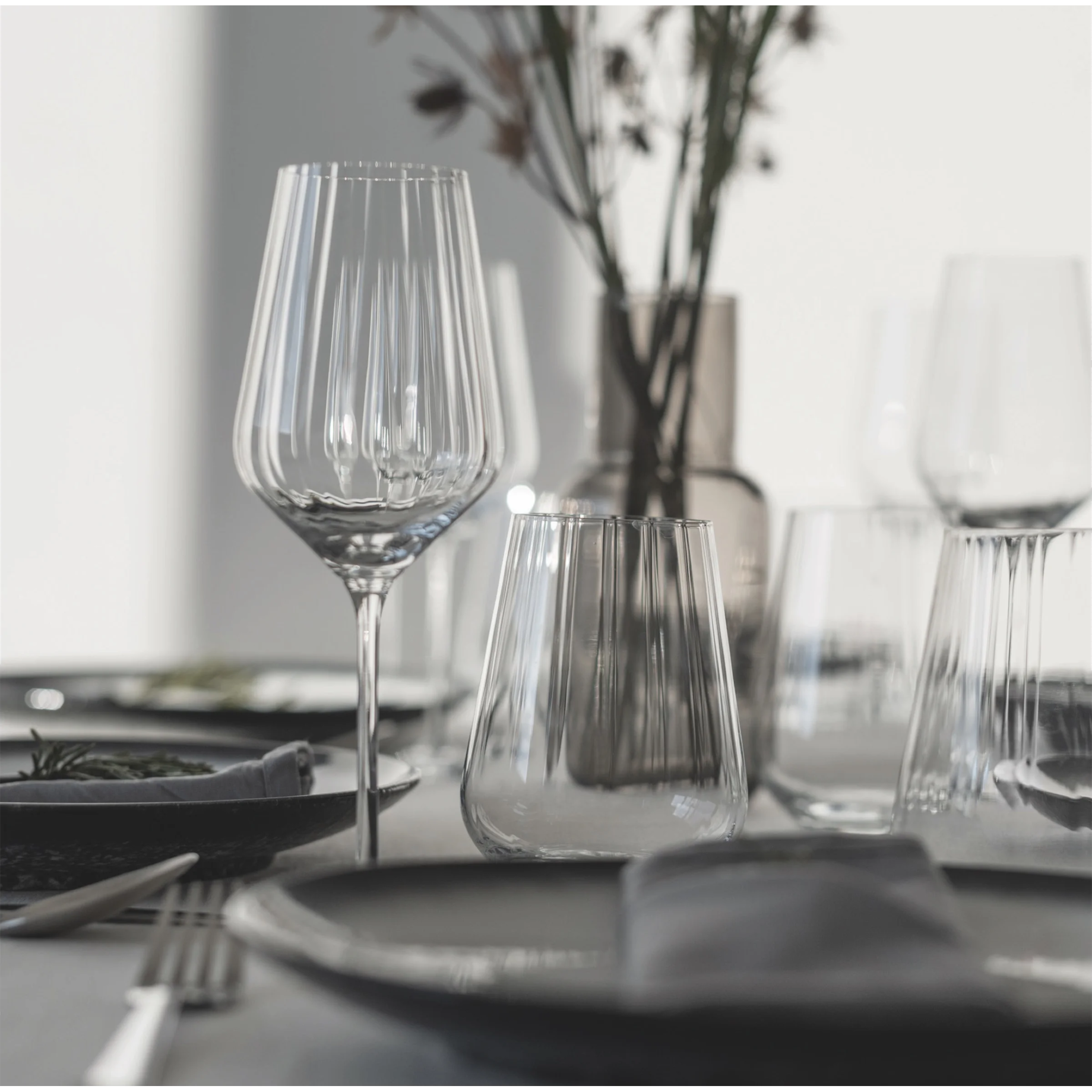 Rotwein- und Wasserglas-Set, Sternschlif