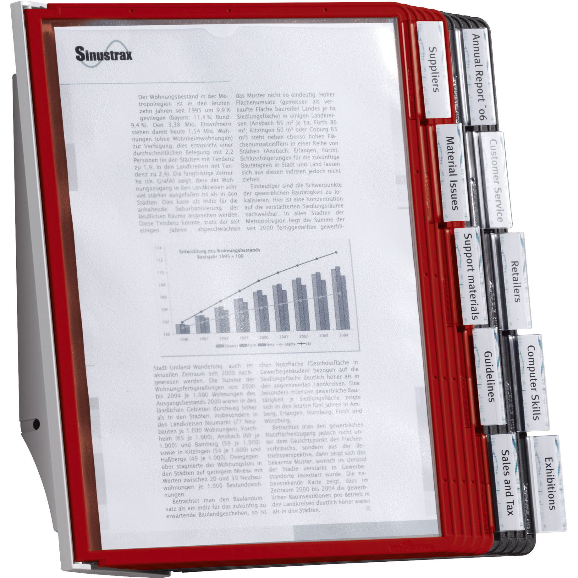 Sichttafelwandhalter SHERPA® WALL 10