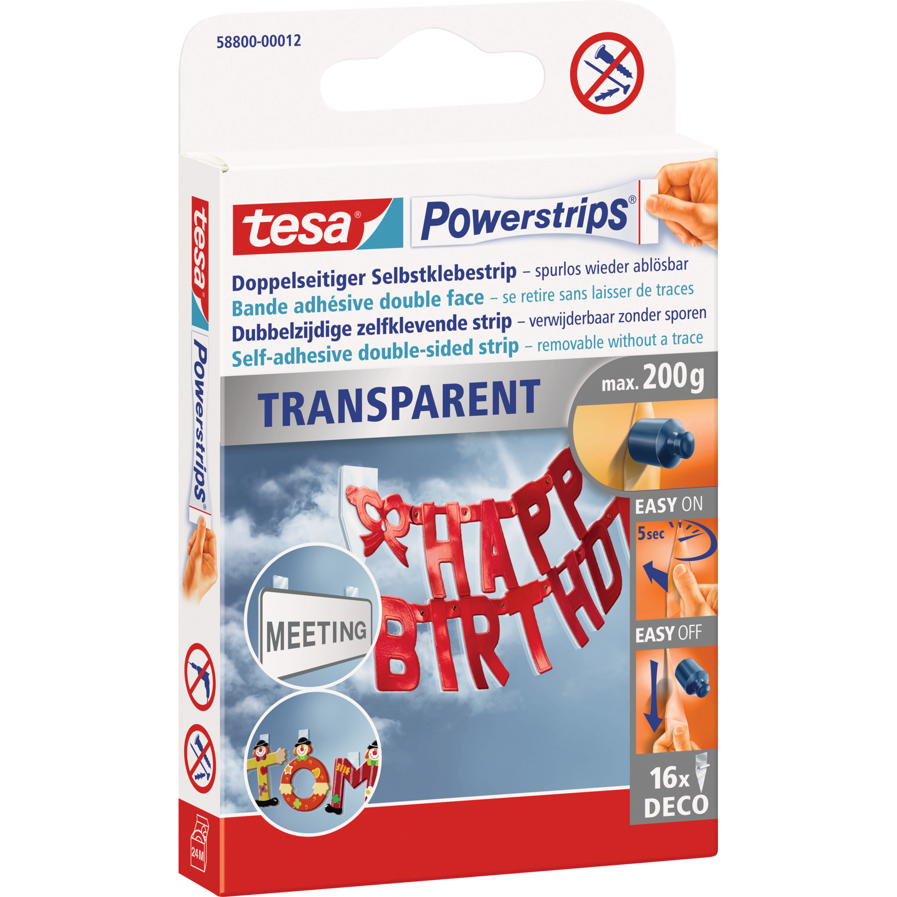 Powerstrips® transparent Deco
