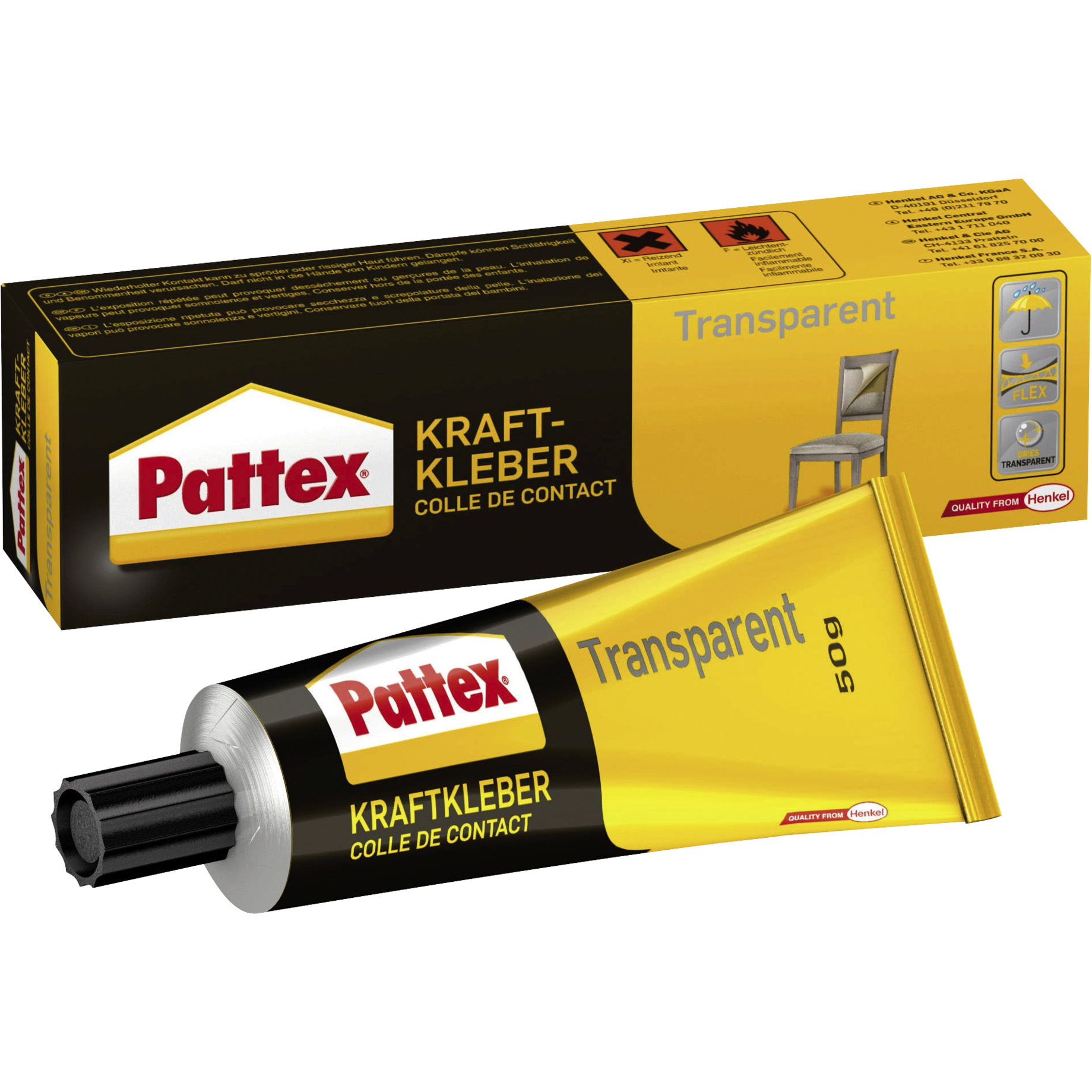 Kraftkleber transparent
