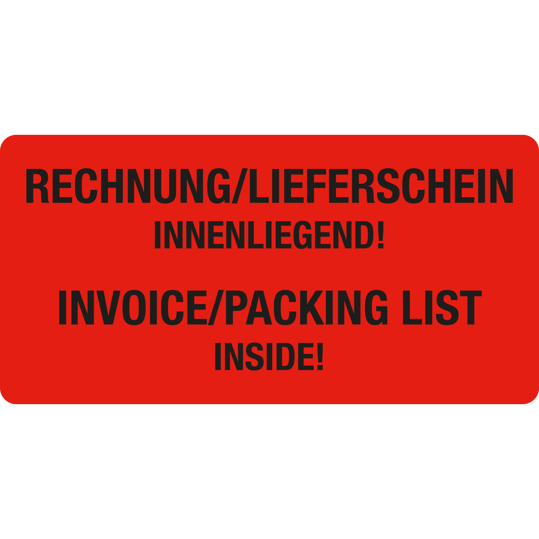 Warn- und Verpackungsetiketten selbstklebend
