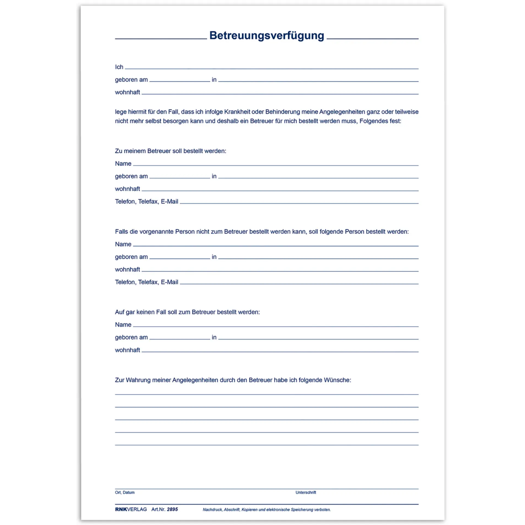 Patientenverfügung im C5 Umschlag