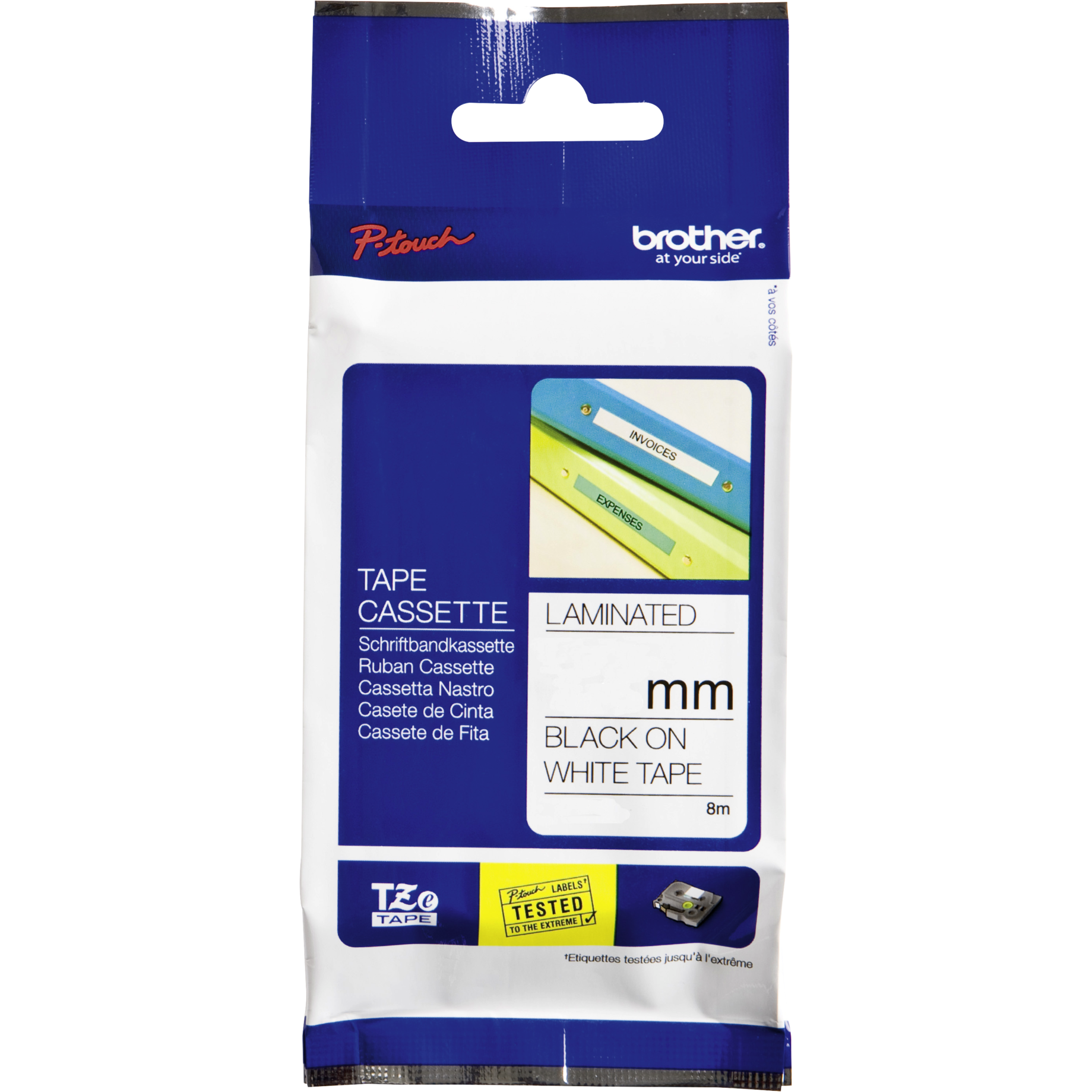 TZe-Schriftbandkassette für P-touch, laminiert TZe-Schriftbandkassette für P-touch, laminiert