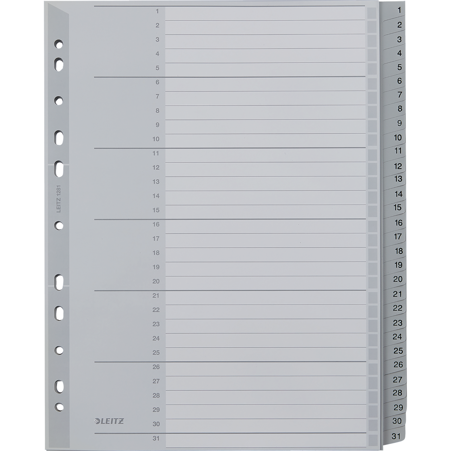 Zahlenregister, Kunststoff