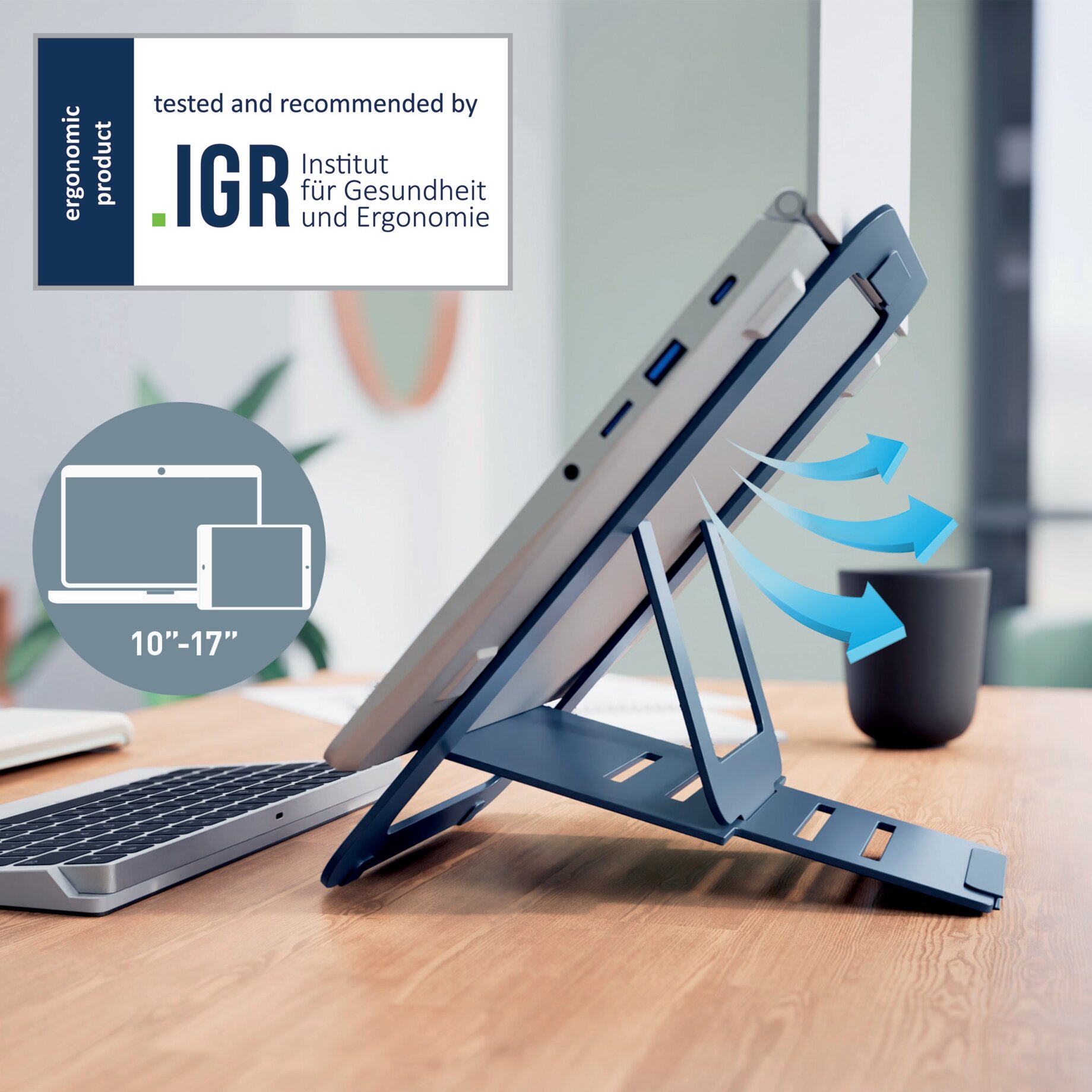 Laptopständer Ergo Ultraflach