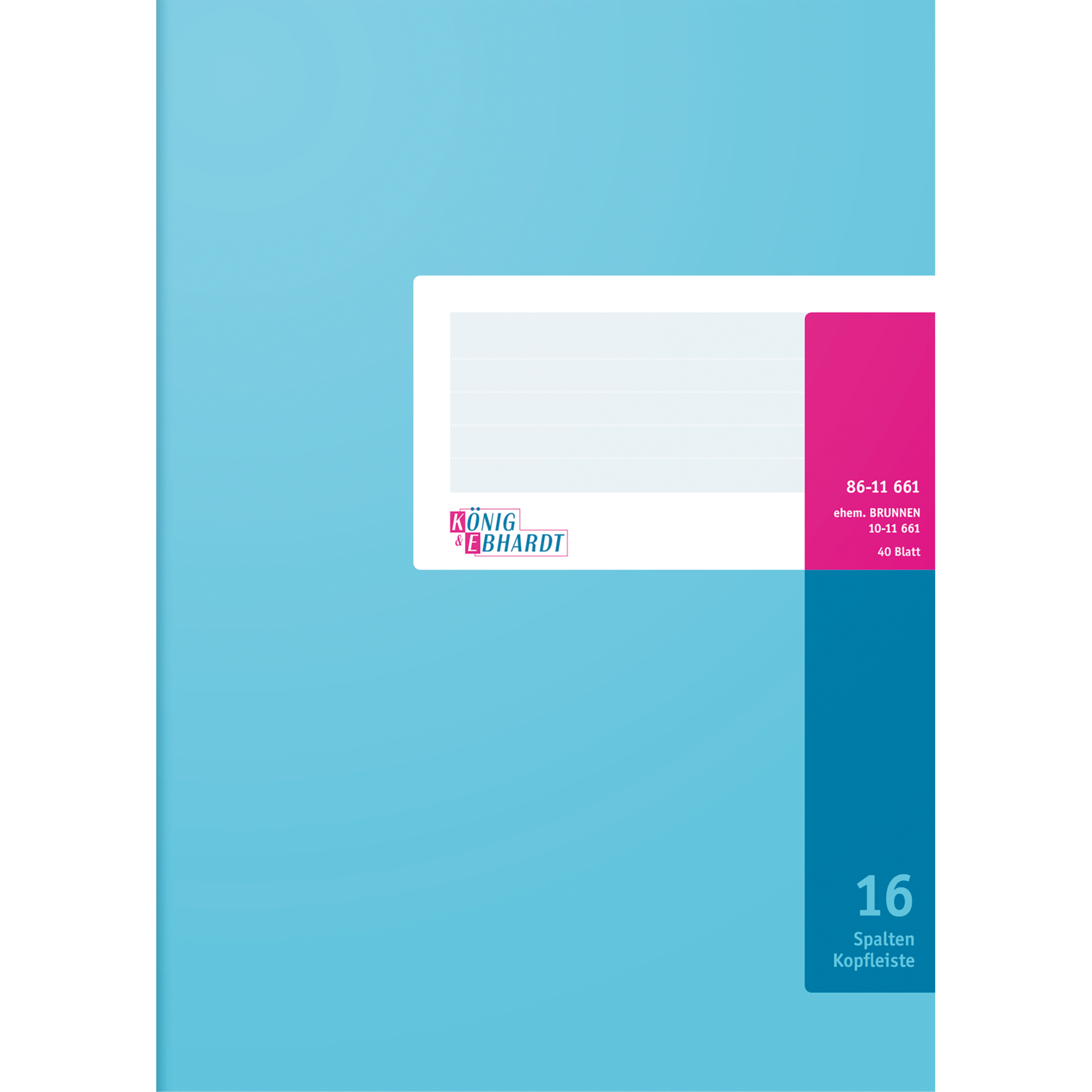 Spaltenbuch mit Kopfleiste DIN A4