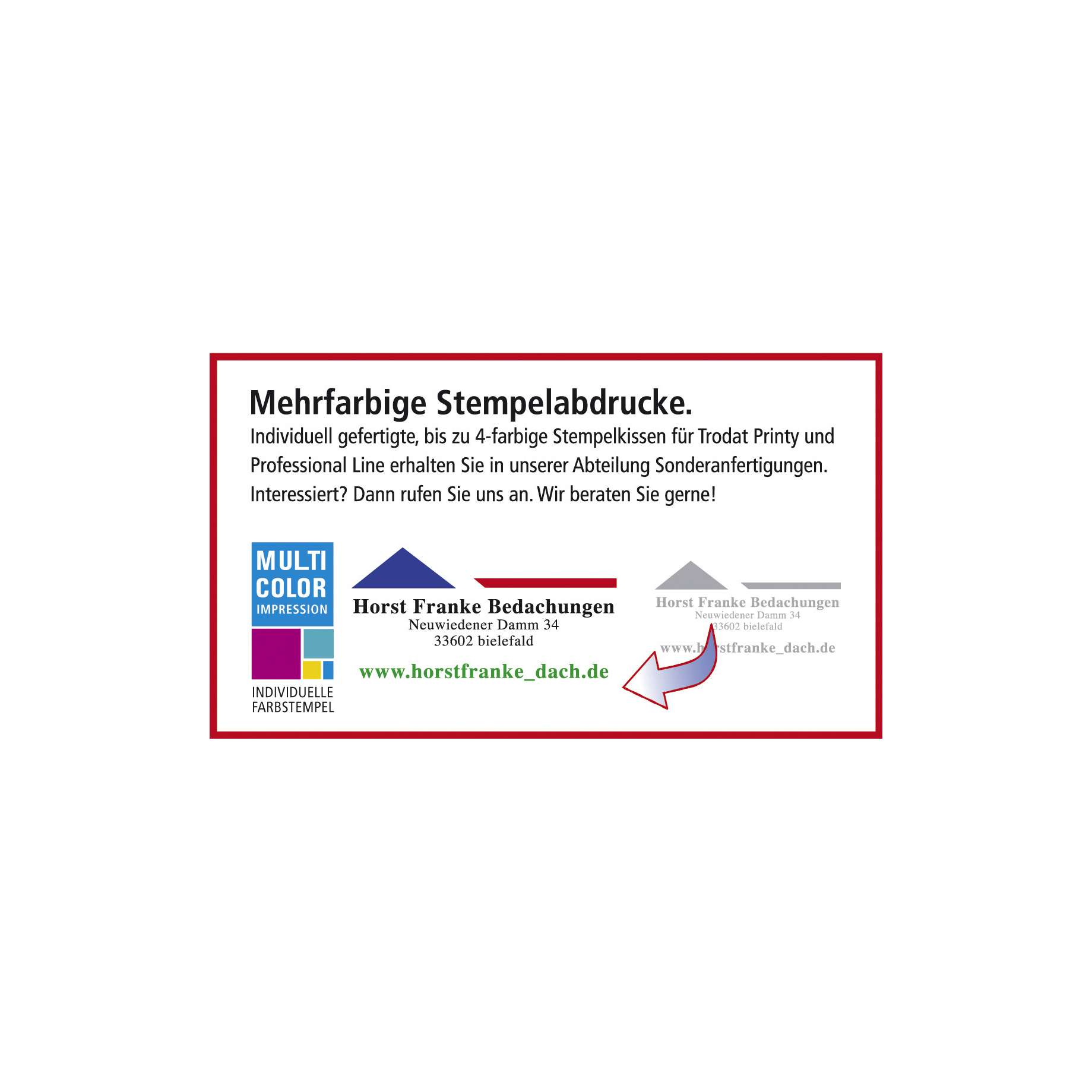 professional® Textstempel mit individuellem Text