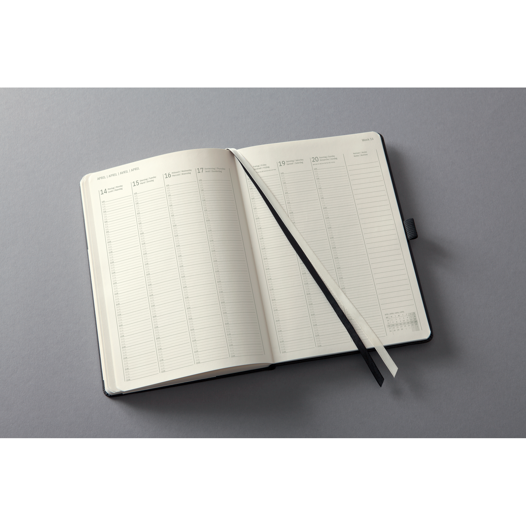 Wochenkalender Conceptum 2026, Hardcover, vertikales Layout