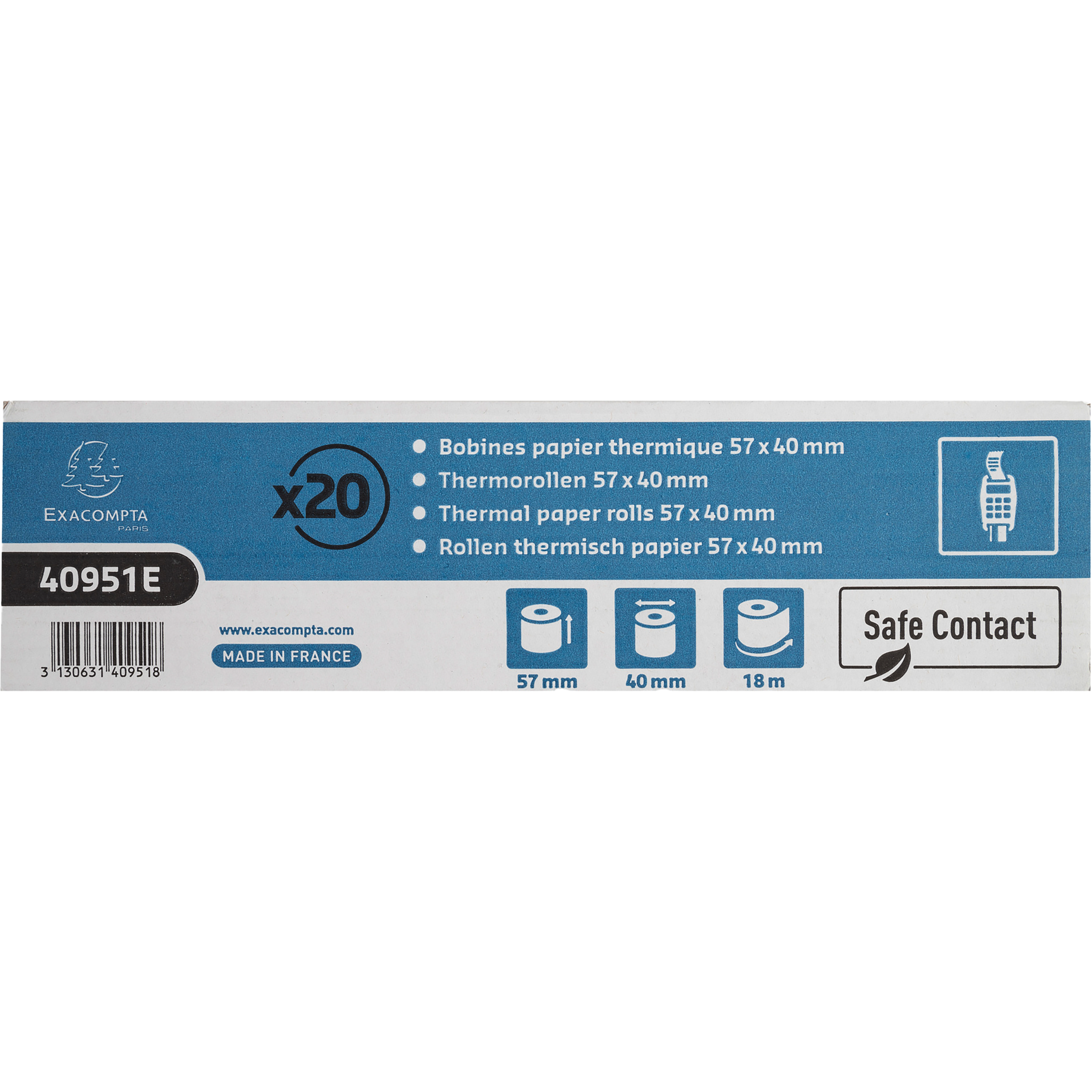 Thermo-Kassenrolle Safe Contact, phenolfrei, BPA-frei