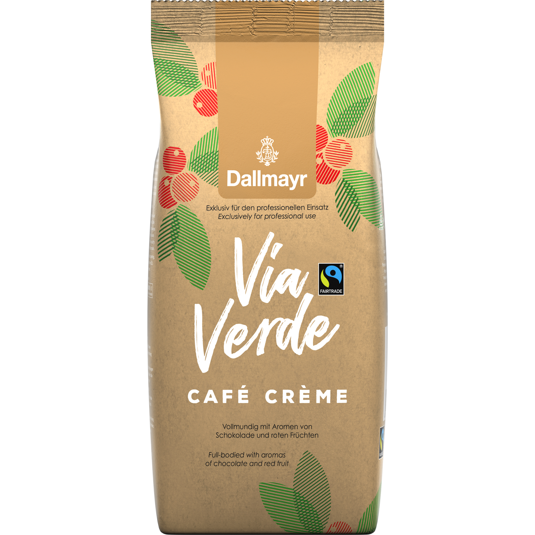 Via Verde Fairtrade Café Crème, ganze Bohnen