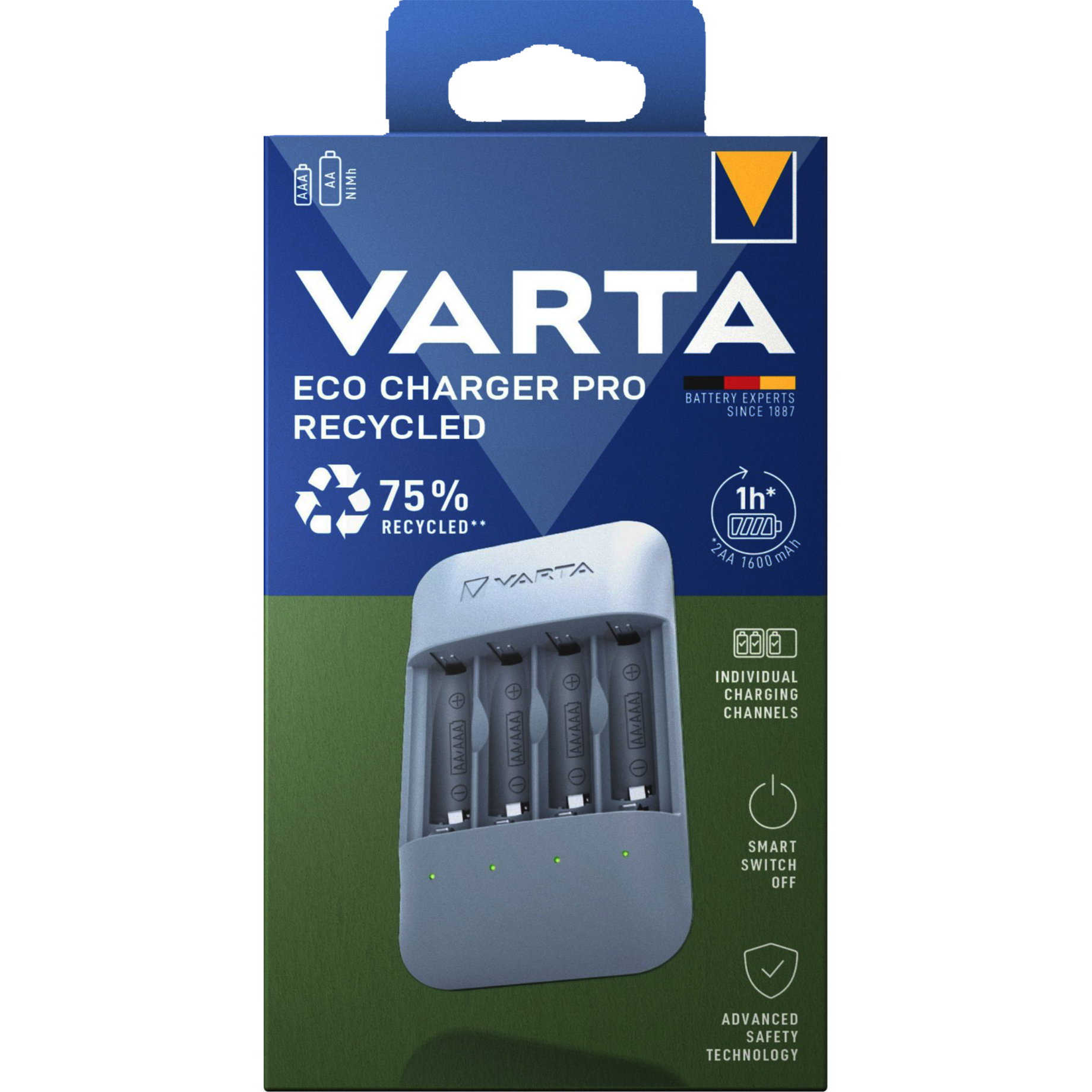 Akku Ladegerät Eco Charger Pro Recycled Box
