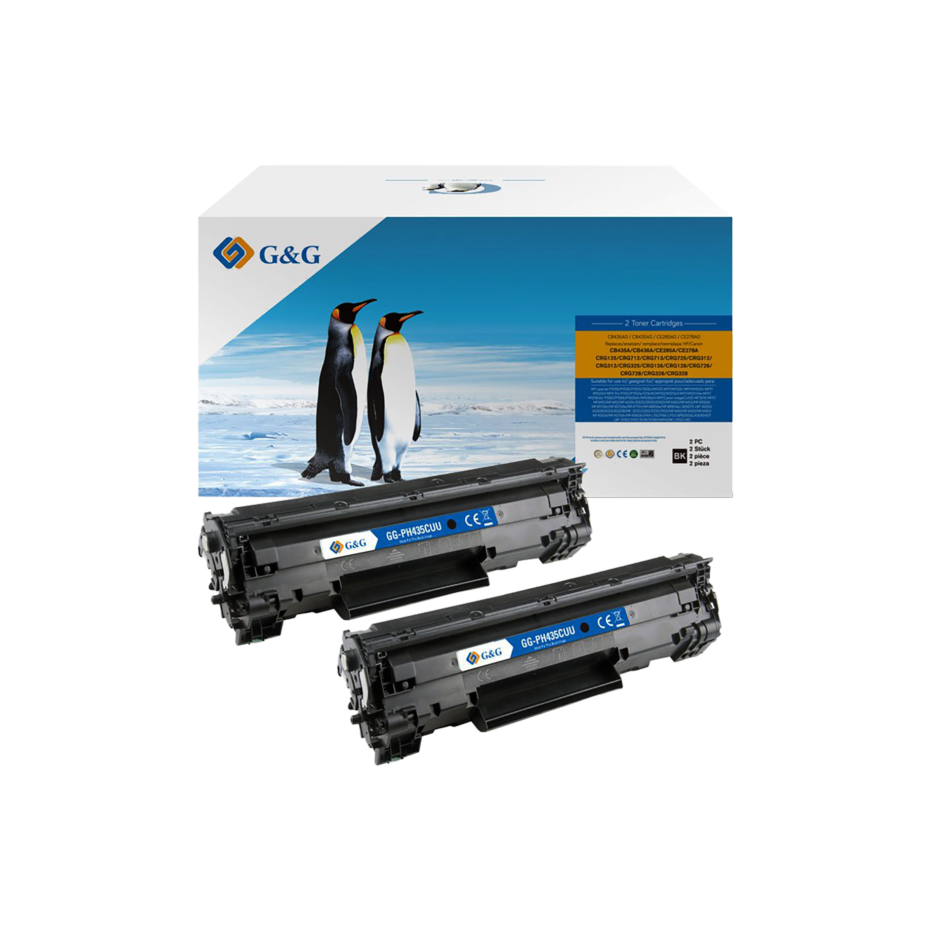 Toner kompatibel zu HP 35A/36A/78A/85A, Canon 725/728