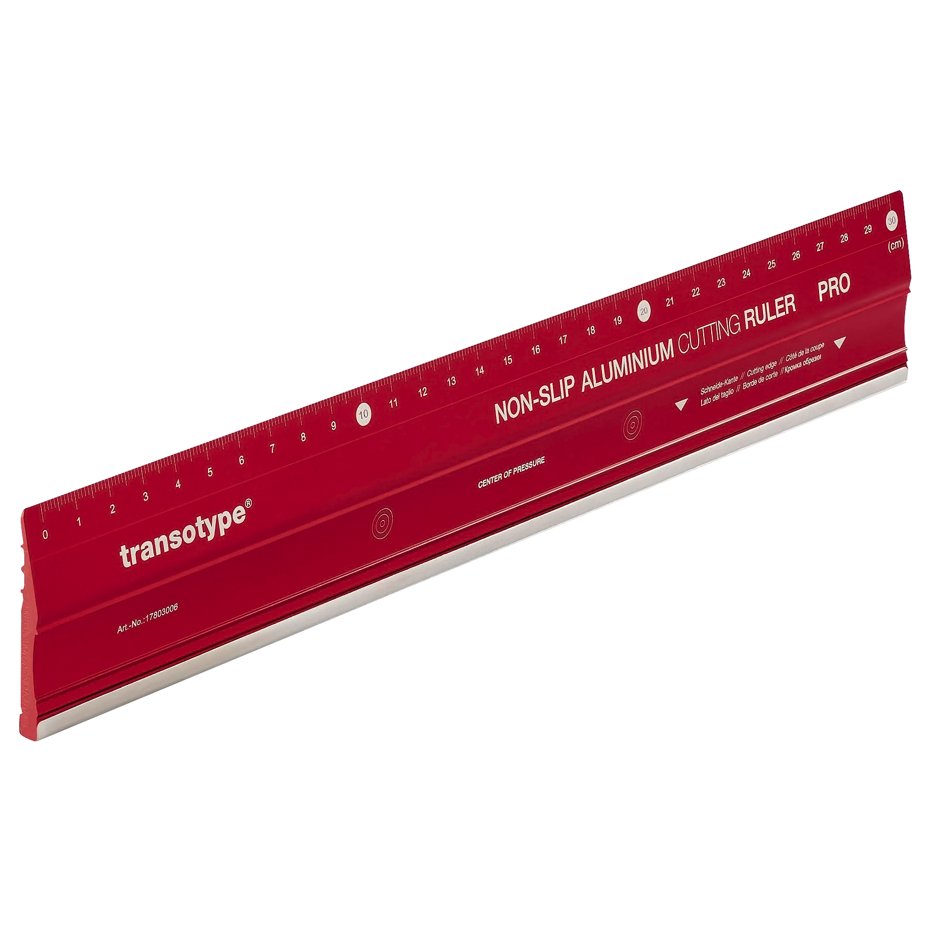 Aluminium-Schneidelineal PRO, rutschfest