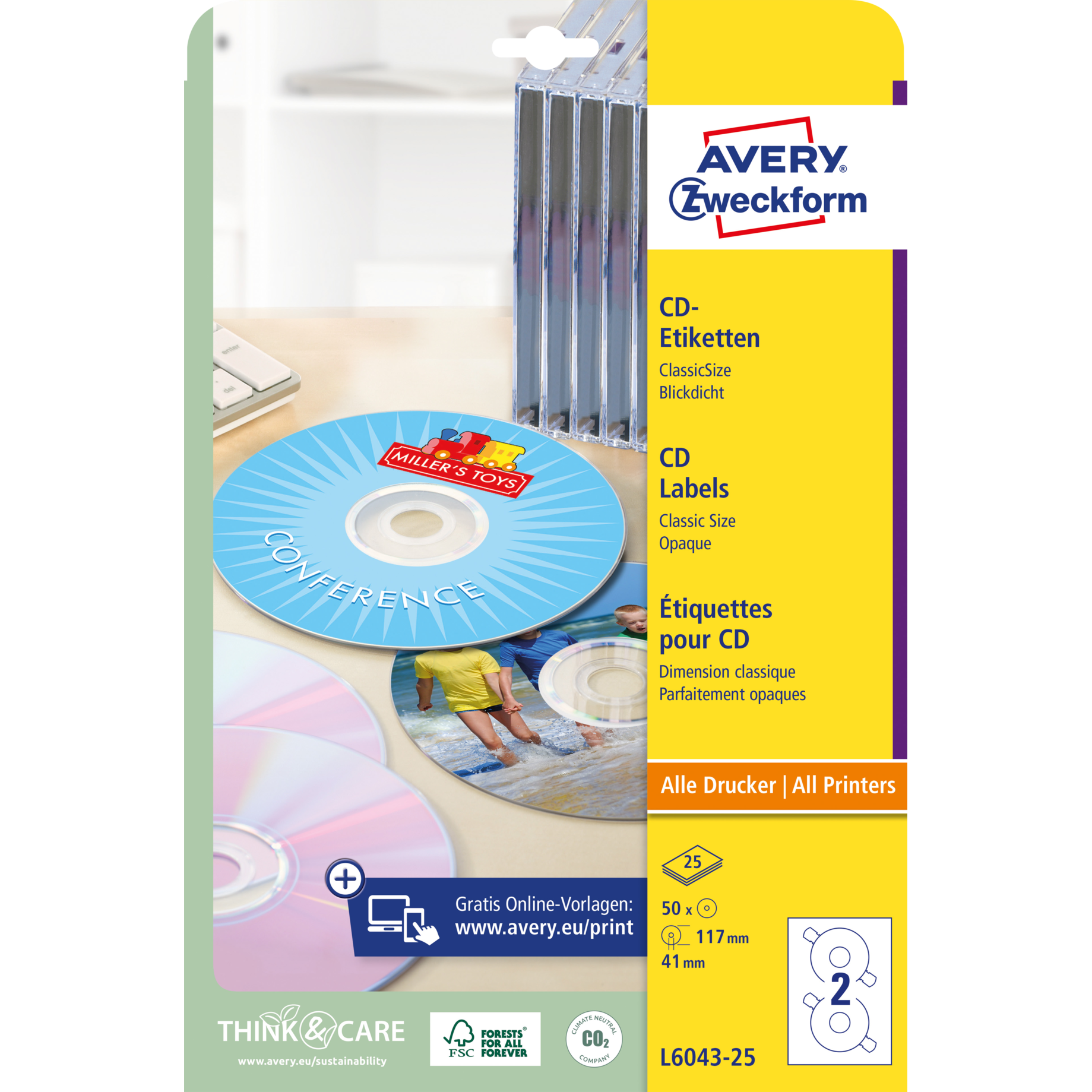 CD-Etiketten ClassicSize