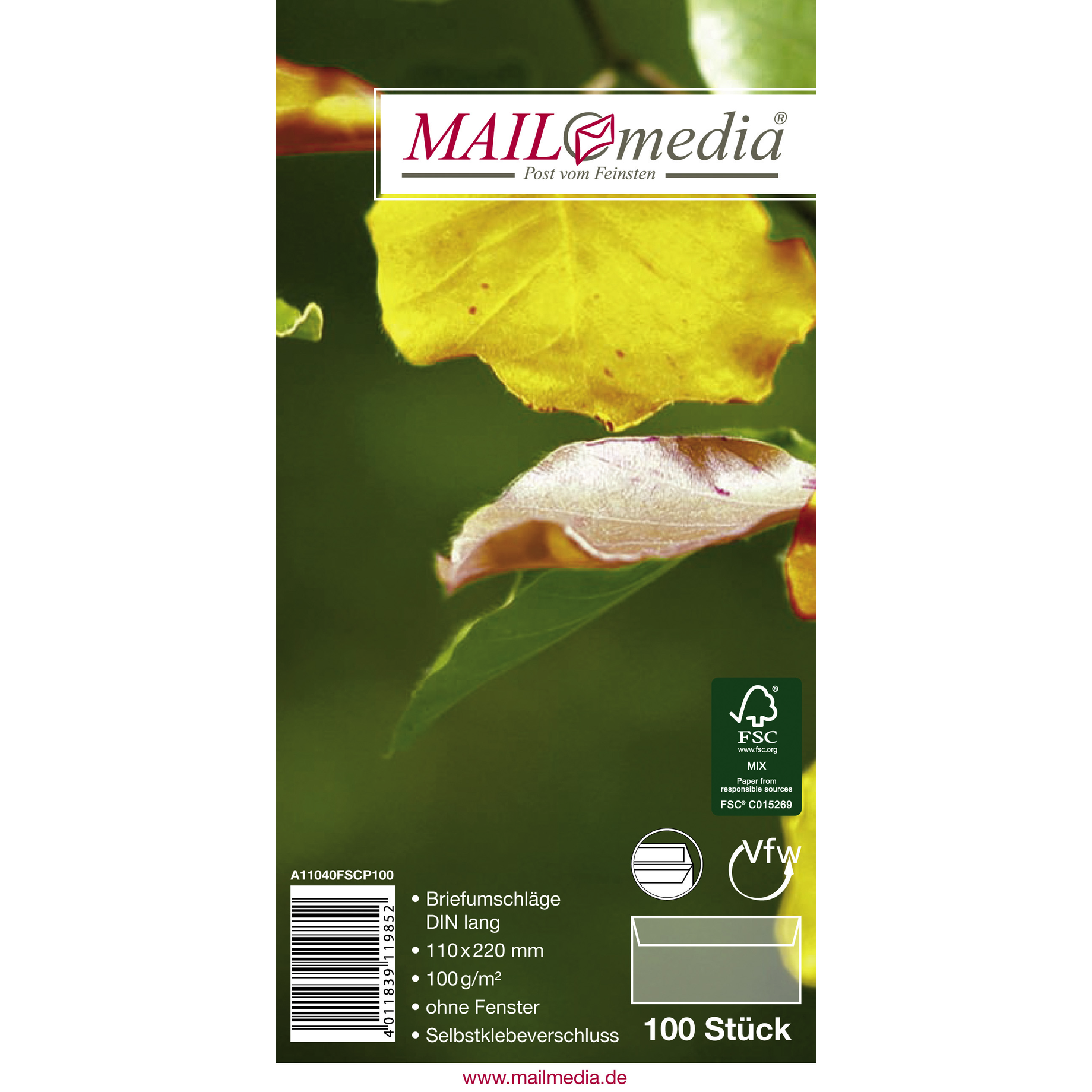 Briefumschlag MAILmedia DIN lang