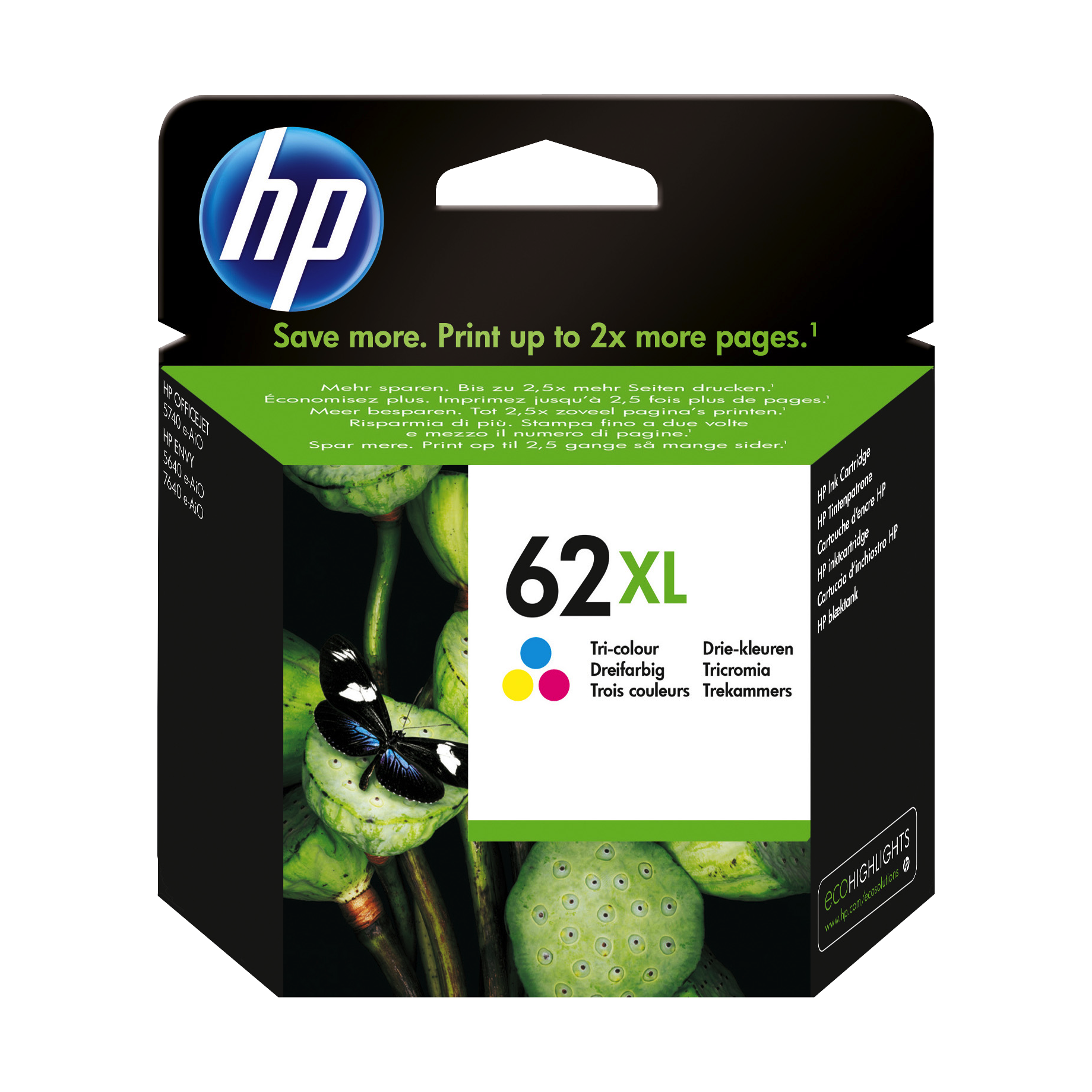HP Inkjetpatrone 62/62XL