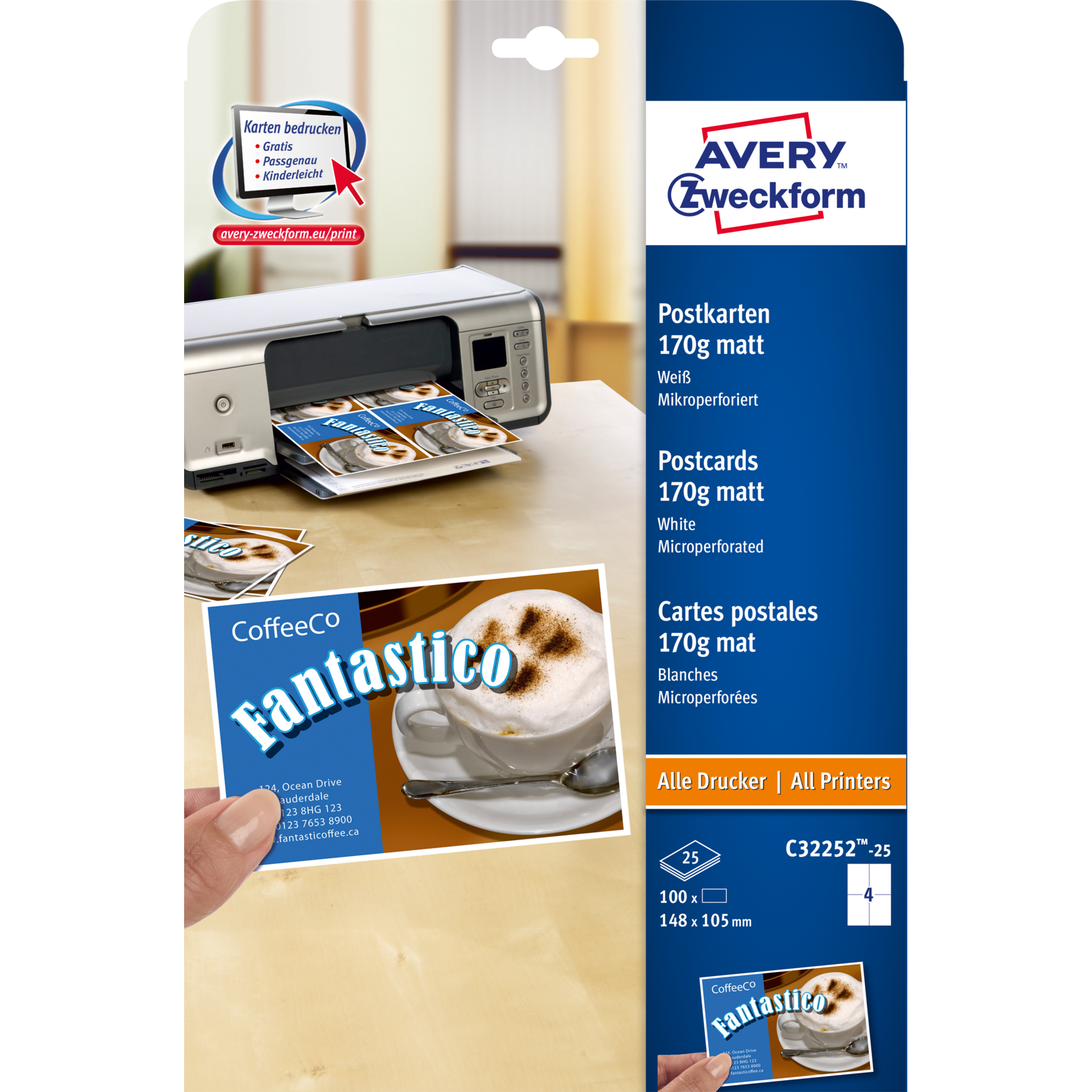 Postkarte, PC-bedruckbar
